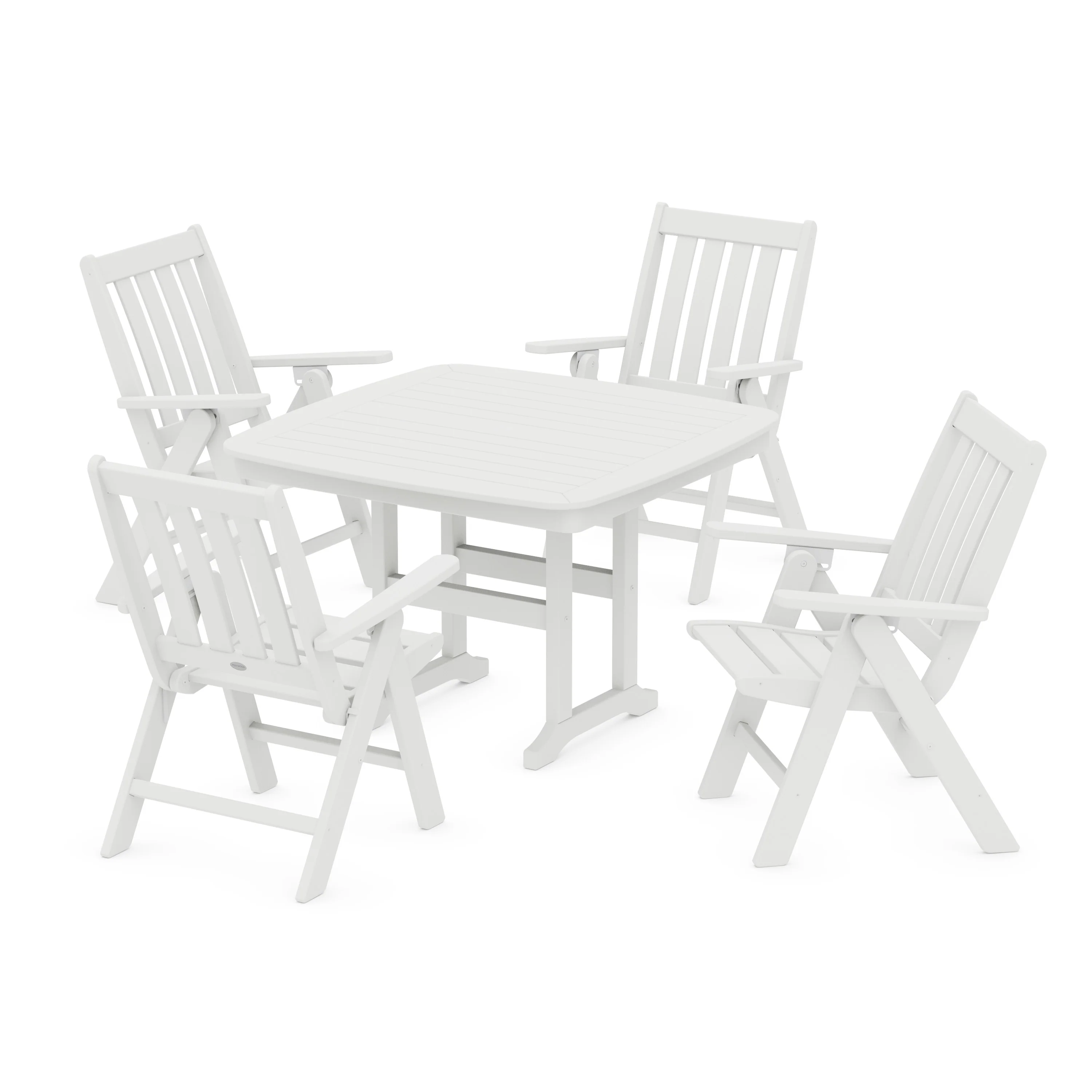 Vineyard Folding Chair 5-Piece Dining Set - Image 7