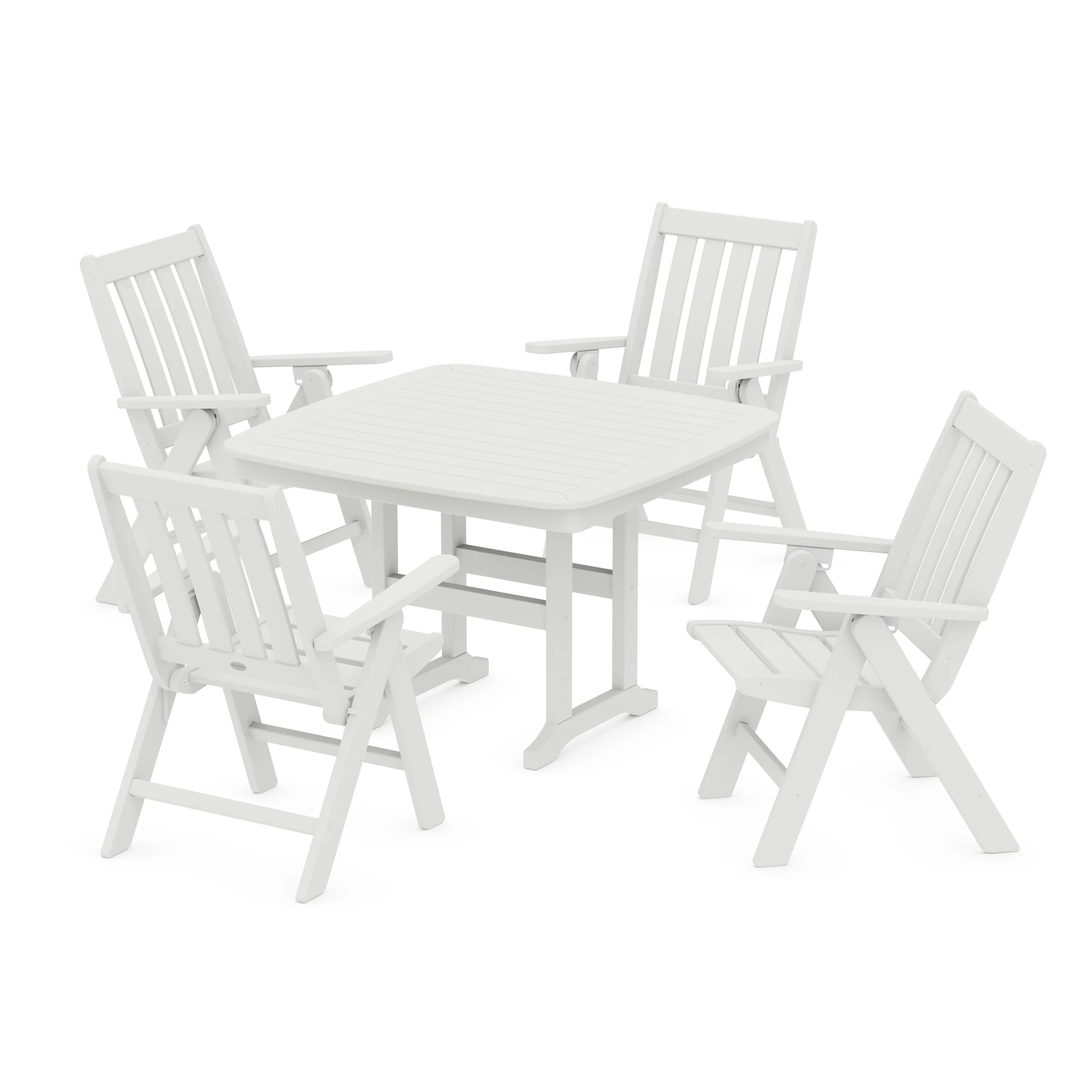 Vineyard Folding Chair 5-Piece Dining Set - Image 8