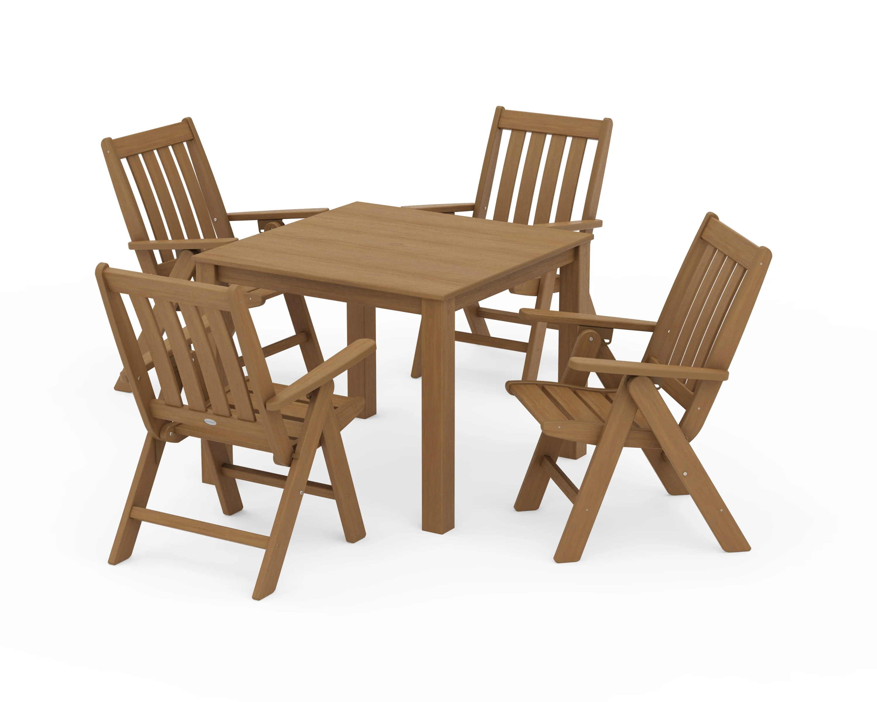 Vineyard Folding Chair 5-Piece Parsons Dining Set - Image 10