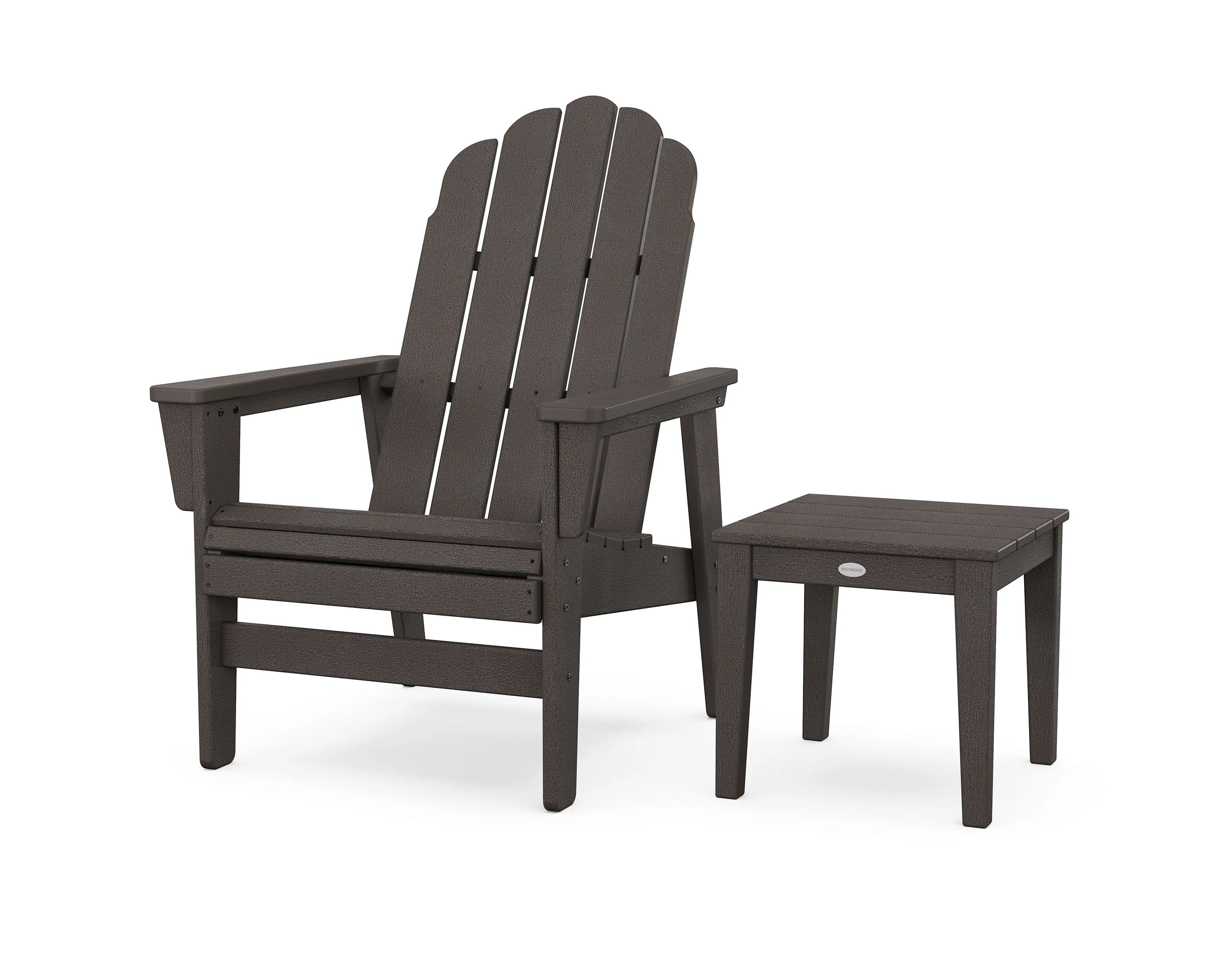 Vineyard Grand Upright Adirondack Chair with Side Table - Image 12