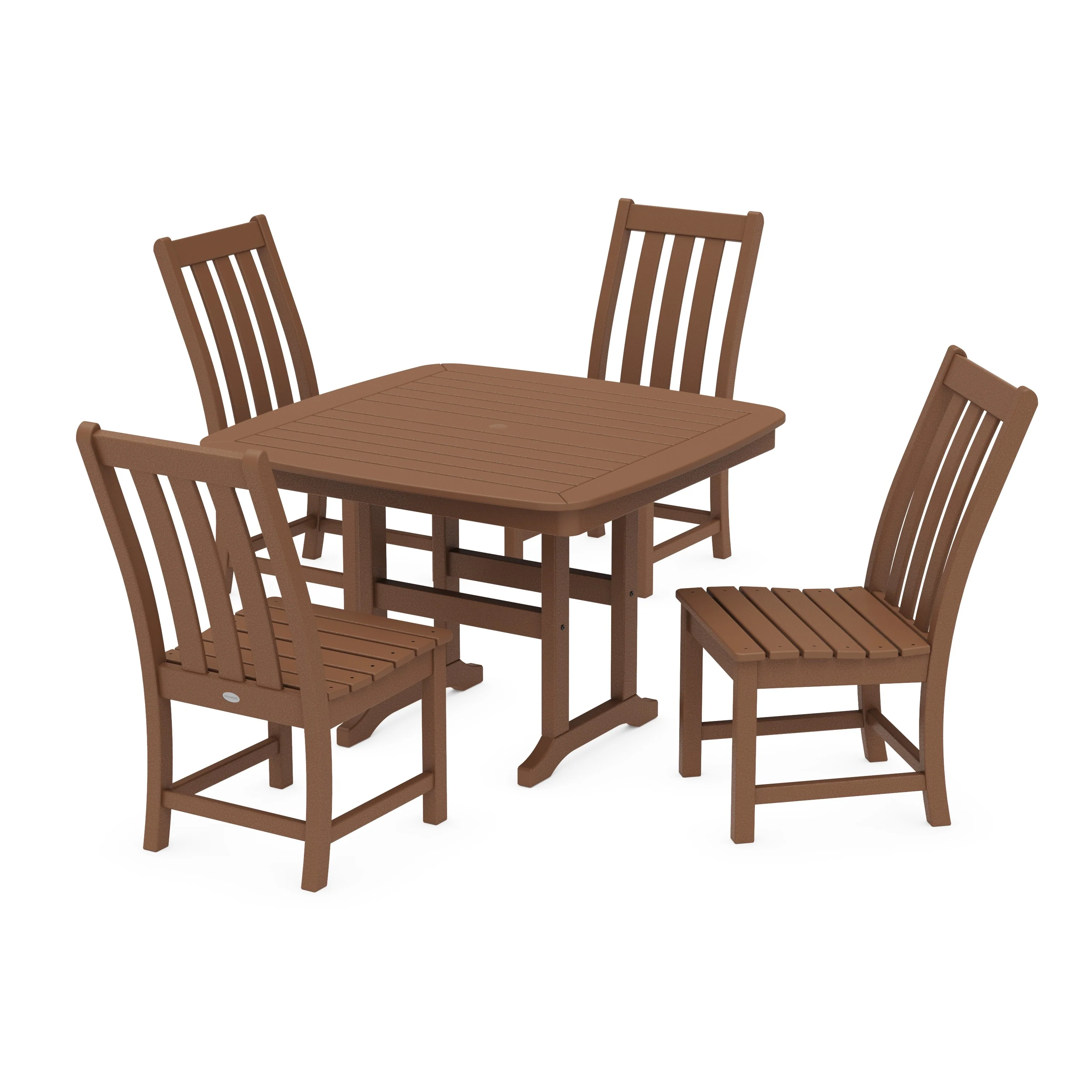 Vineyard Side Chair 5-Piece Dining Set with Trestle Legs - Image 5