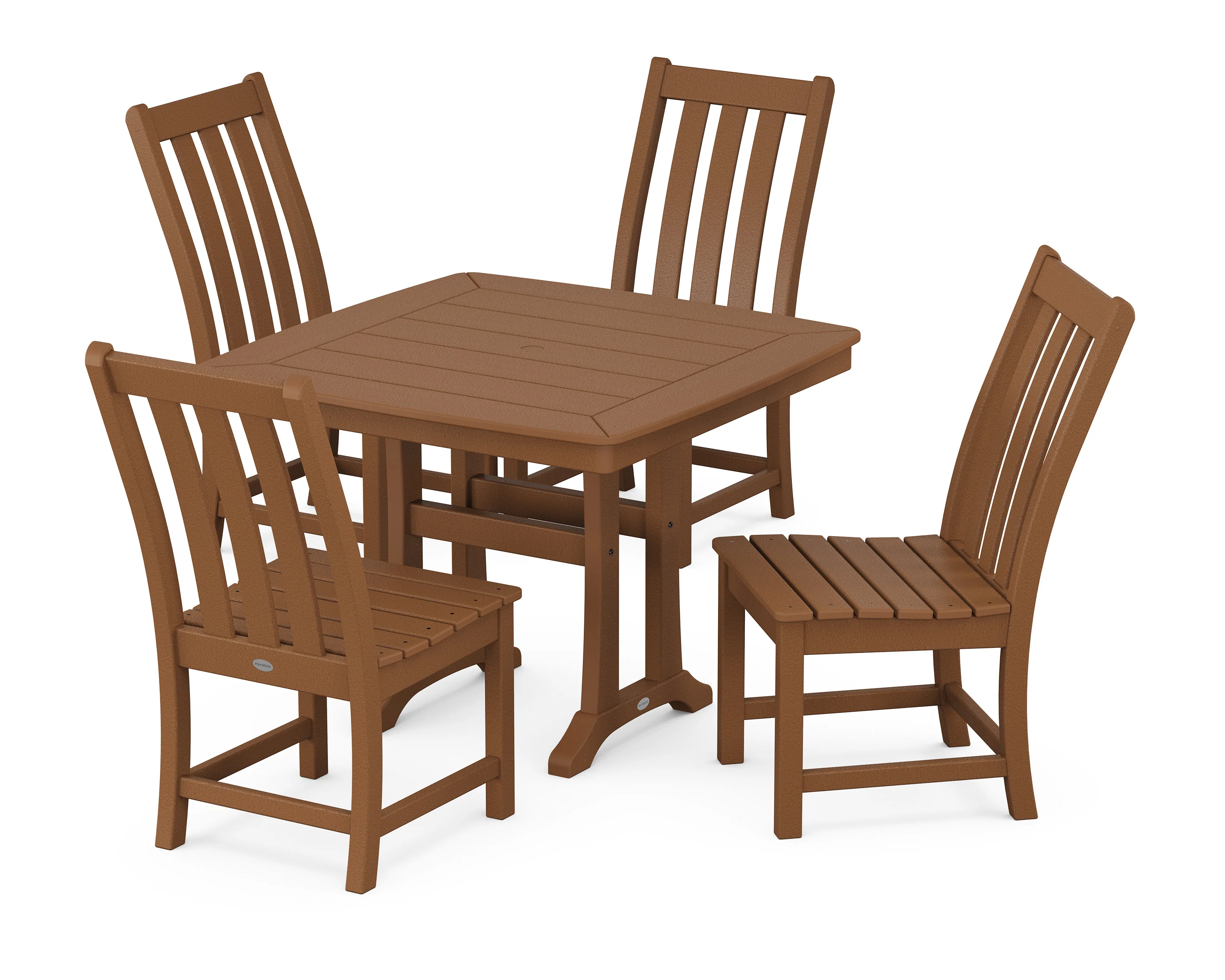 Vineyard Side Chair 5-Piece Dining Set with Trestle Legs - Image 10