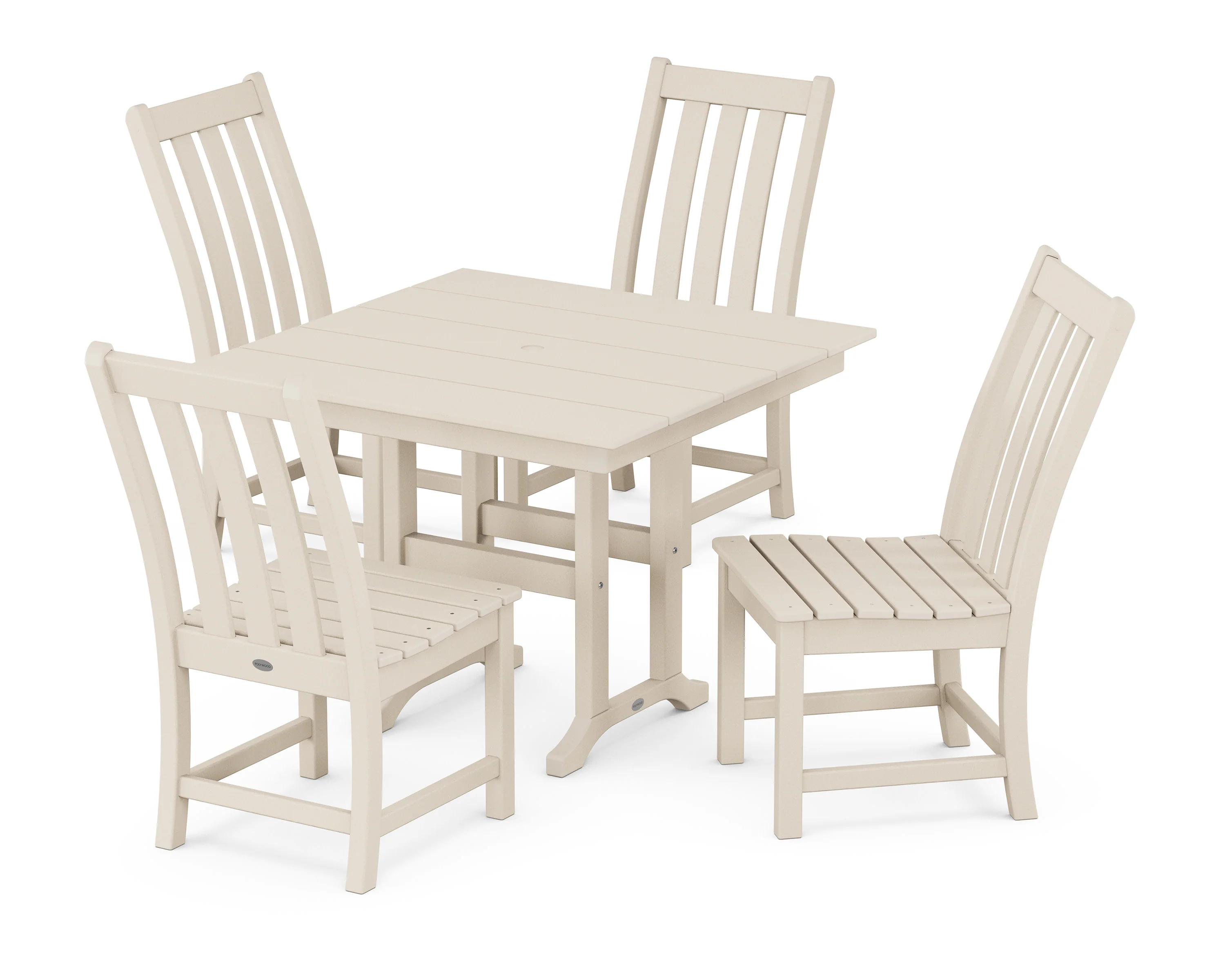 Vineyard Side Chair 5-Piece Farmhouse Dining Set - Image 4