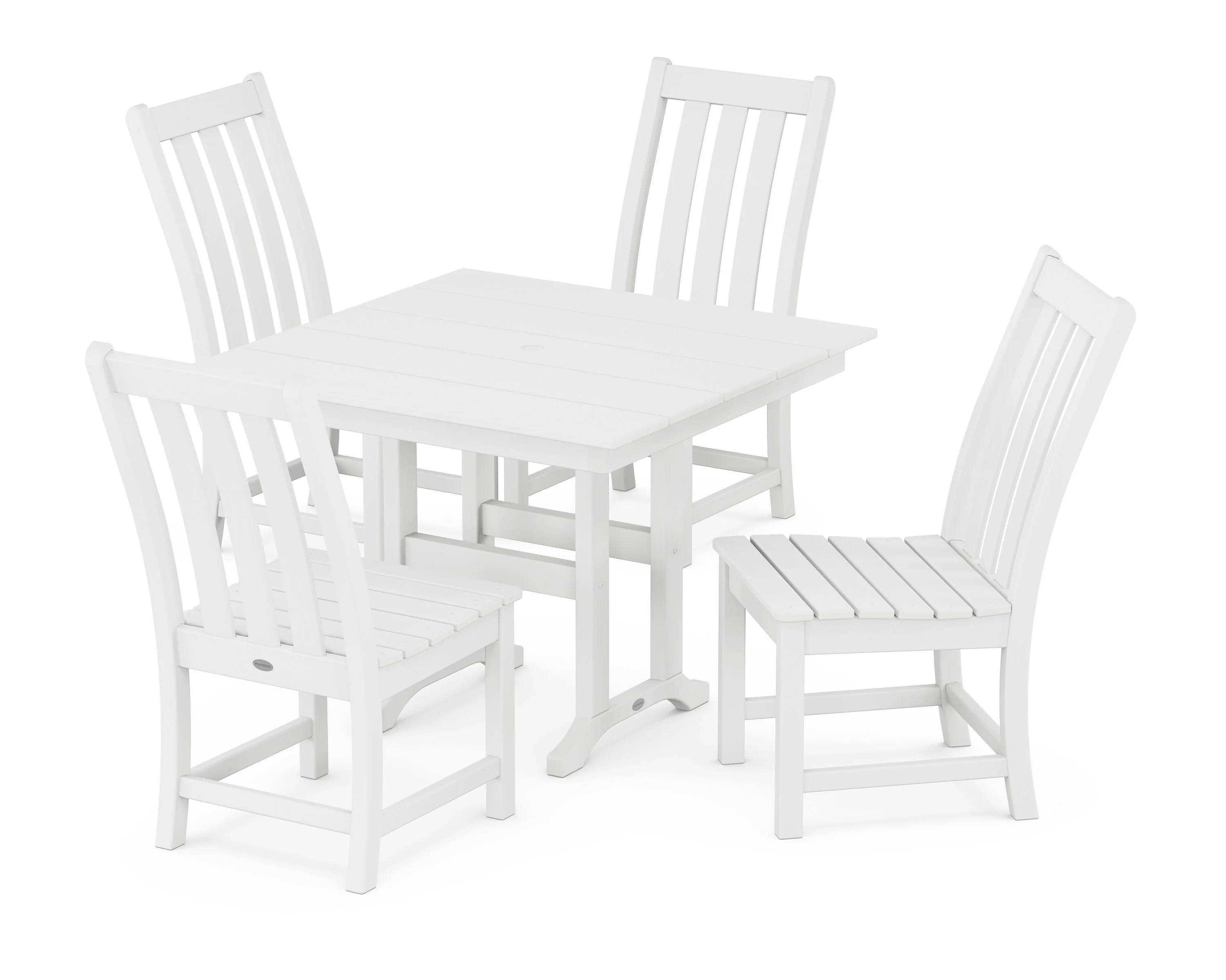 Vineyard Side Chair 5-Piece Farmhouse Dining Set - Image 6