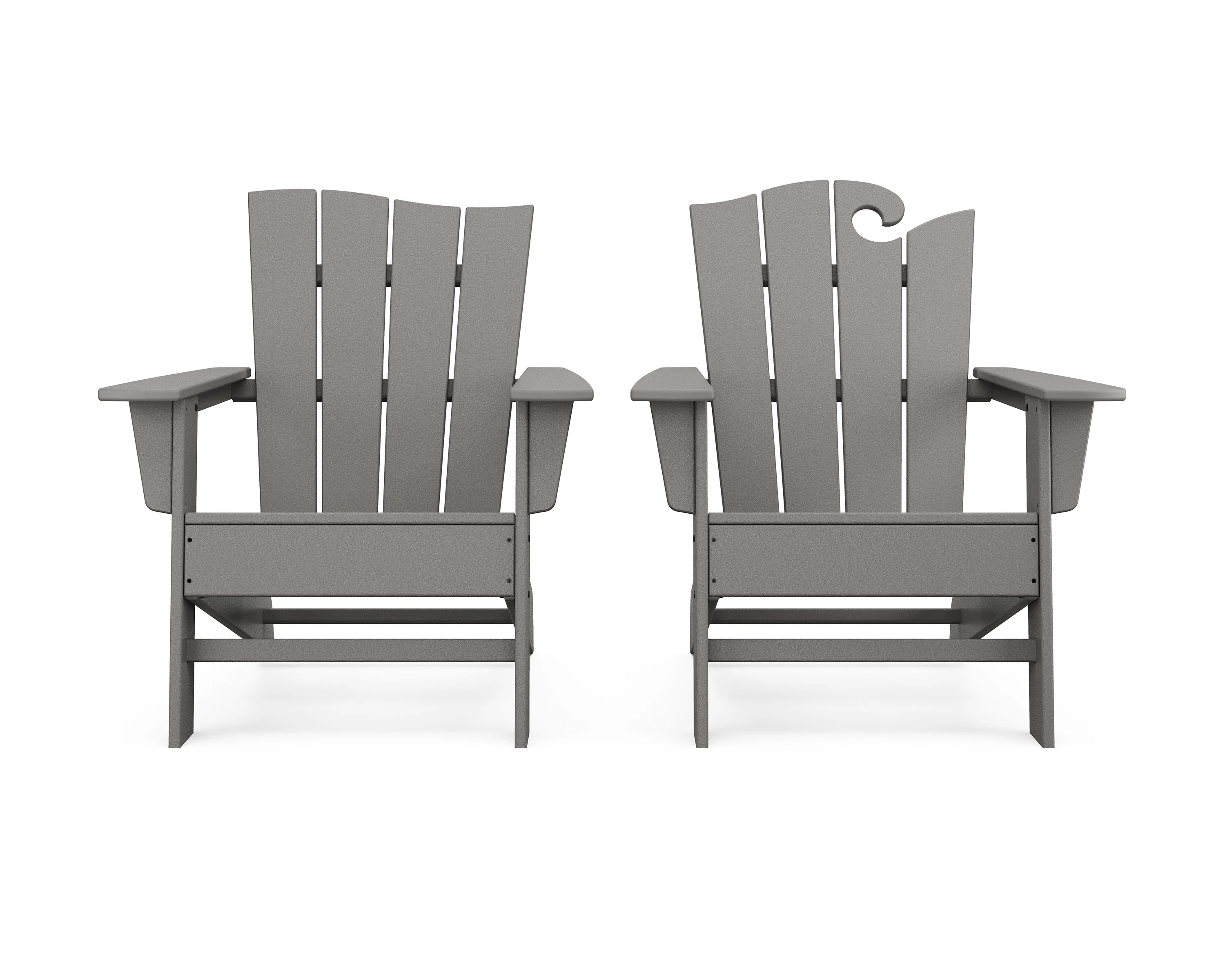 Wave 2-Piece Adirondack Set with The Wave Chair Left - Image 10