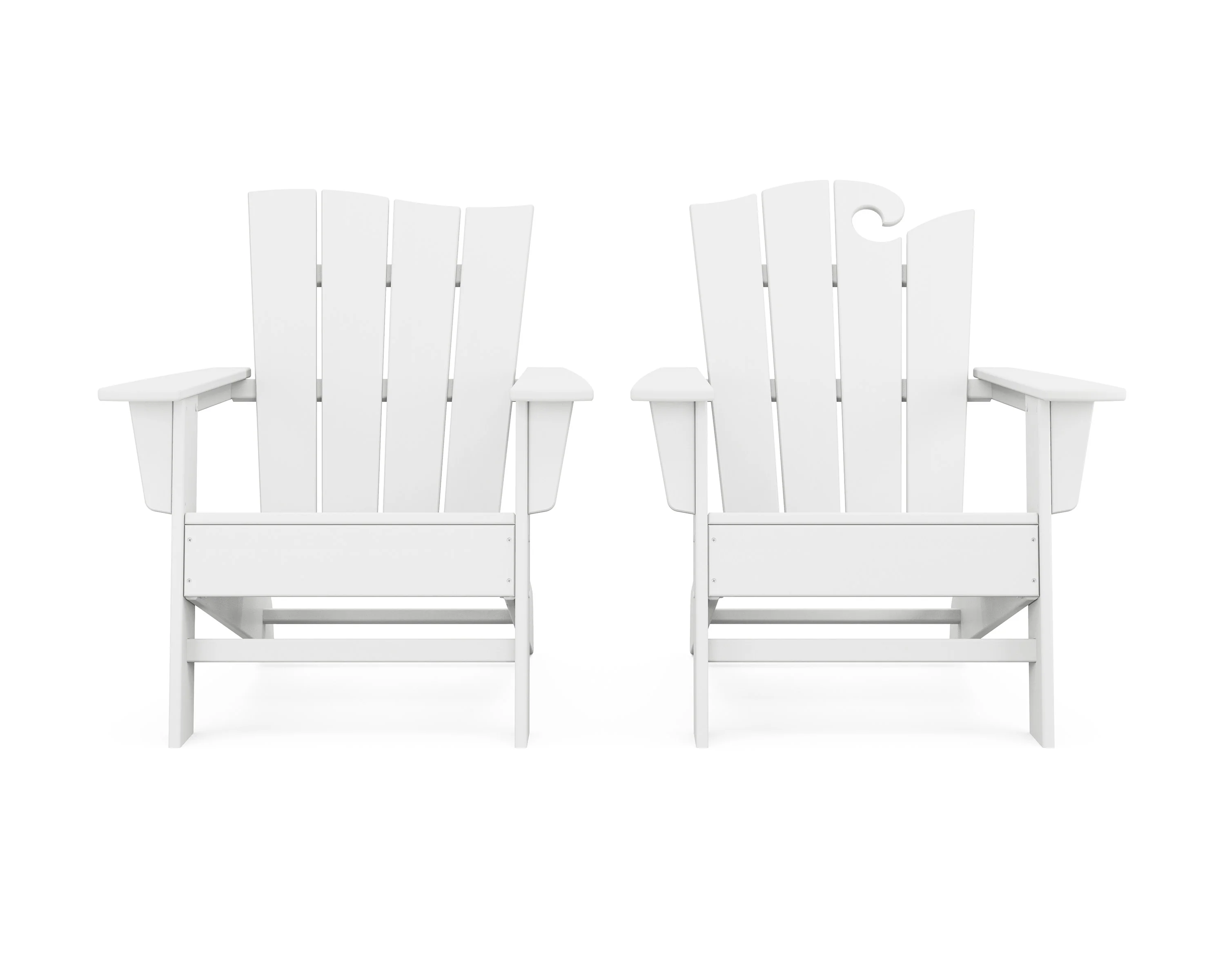 Wave 2-Piece Adirondack Set with The Wave Chair Left - Image 12