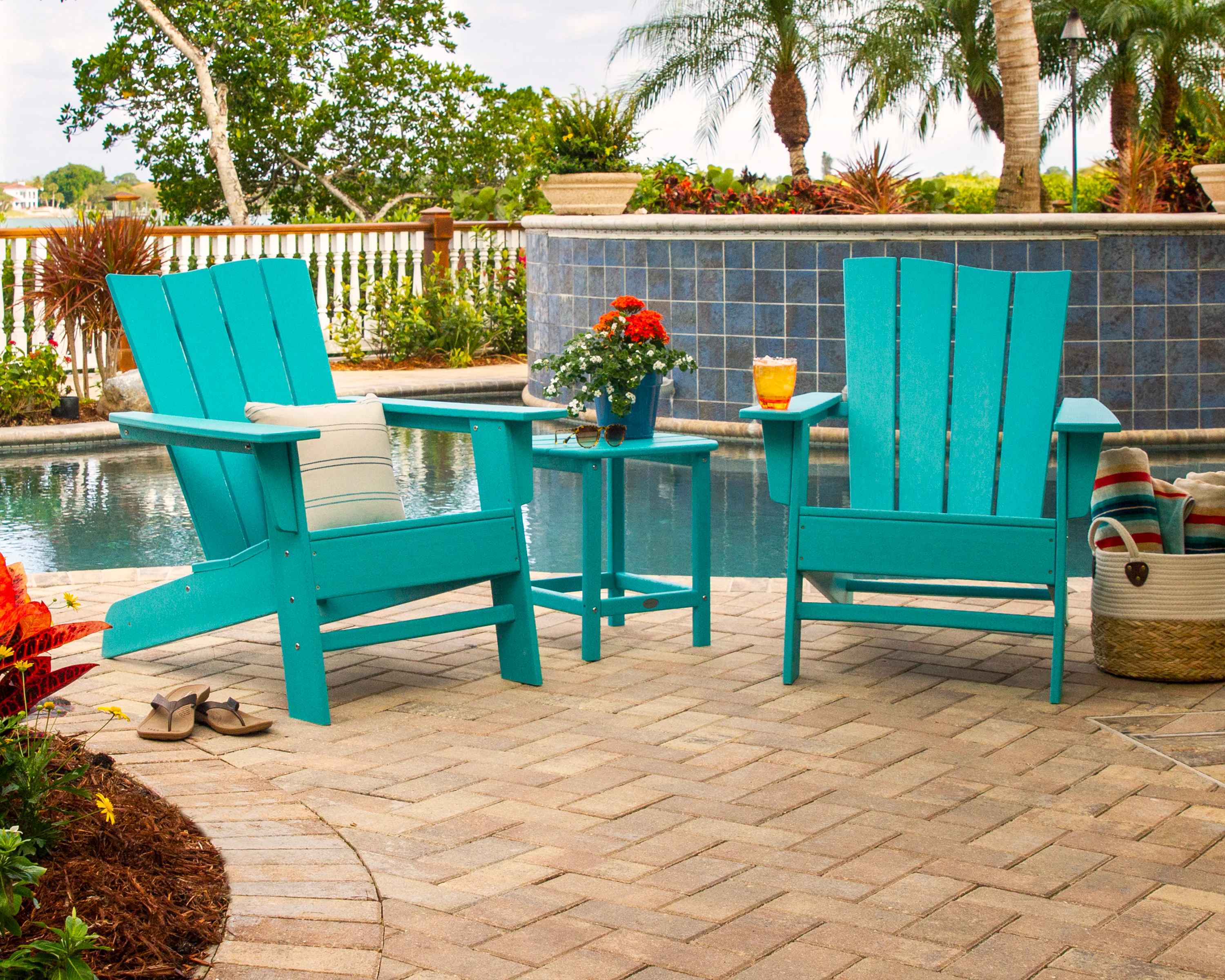 Wave 3-Piece Adirondack Chair Set - Image 3