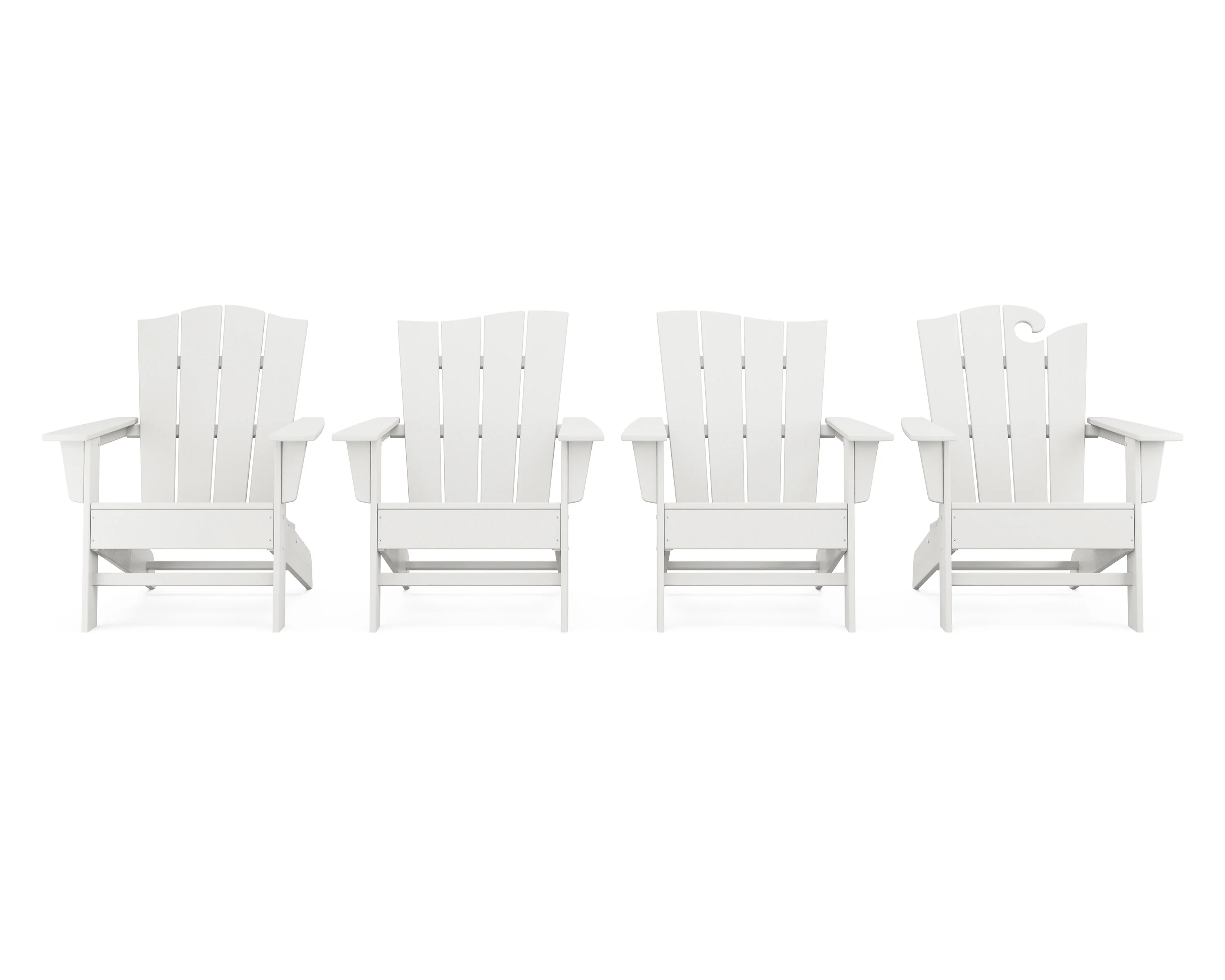 Wave Collection 4-Piece Adirondack Chair Set - Image 12