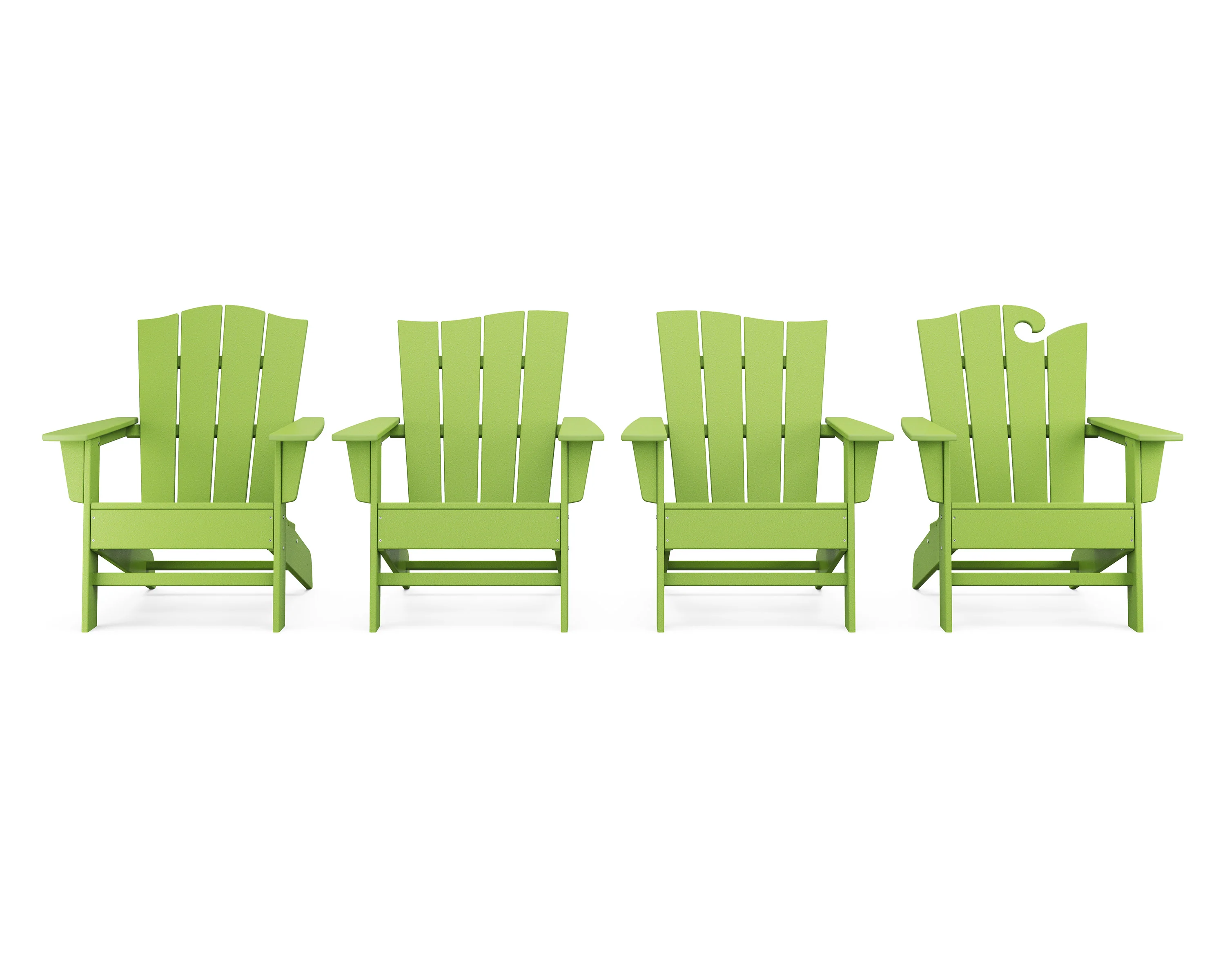 Wave Collection 4-Piece Adirondack Chair Set - Image 13
