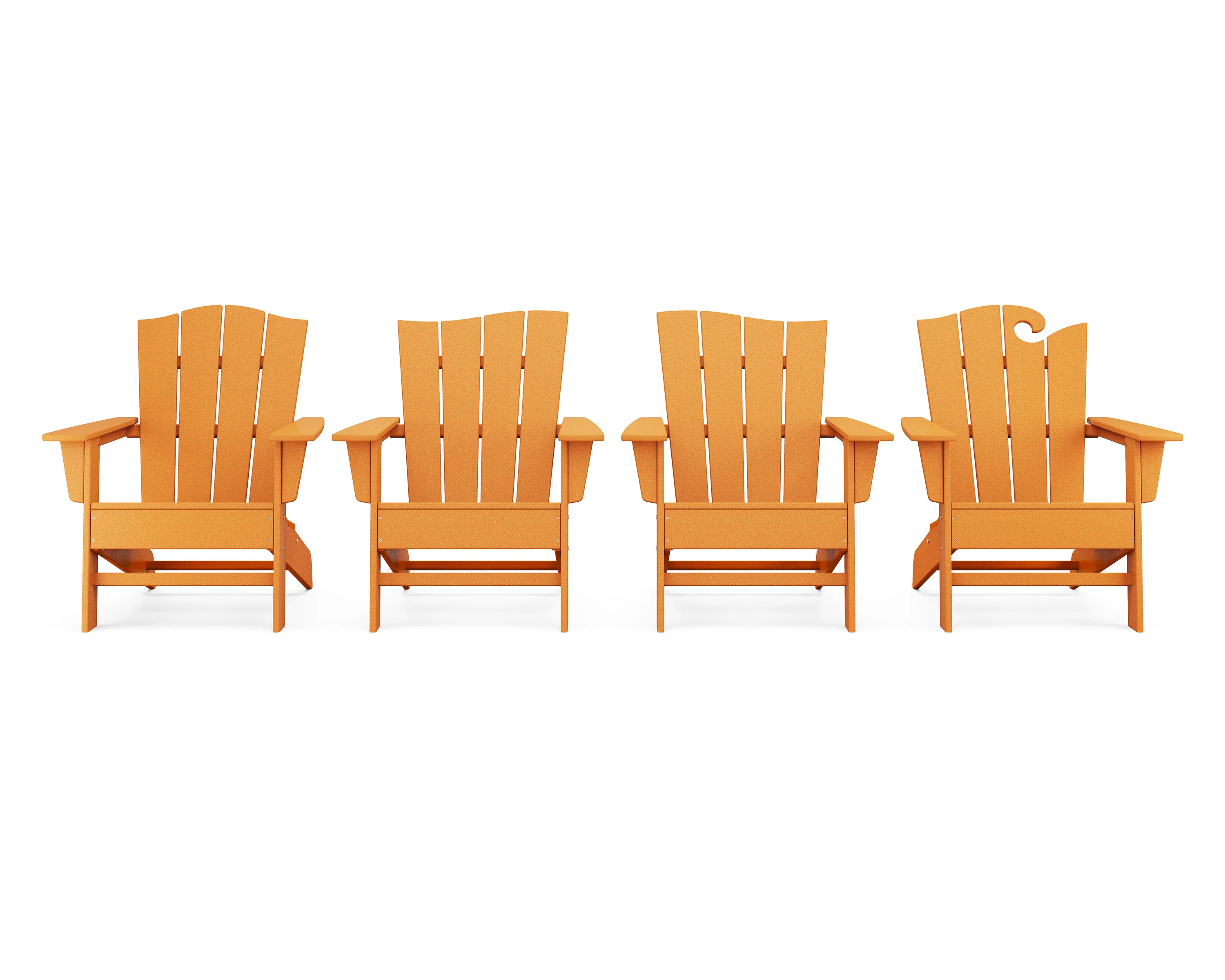 Wave Collection 4-Piece Adirondack Chair Set - Image 17