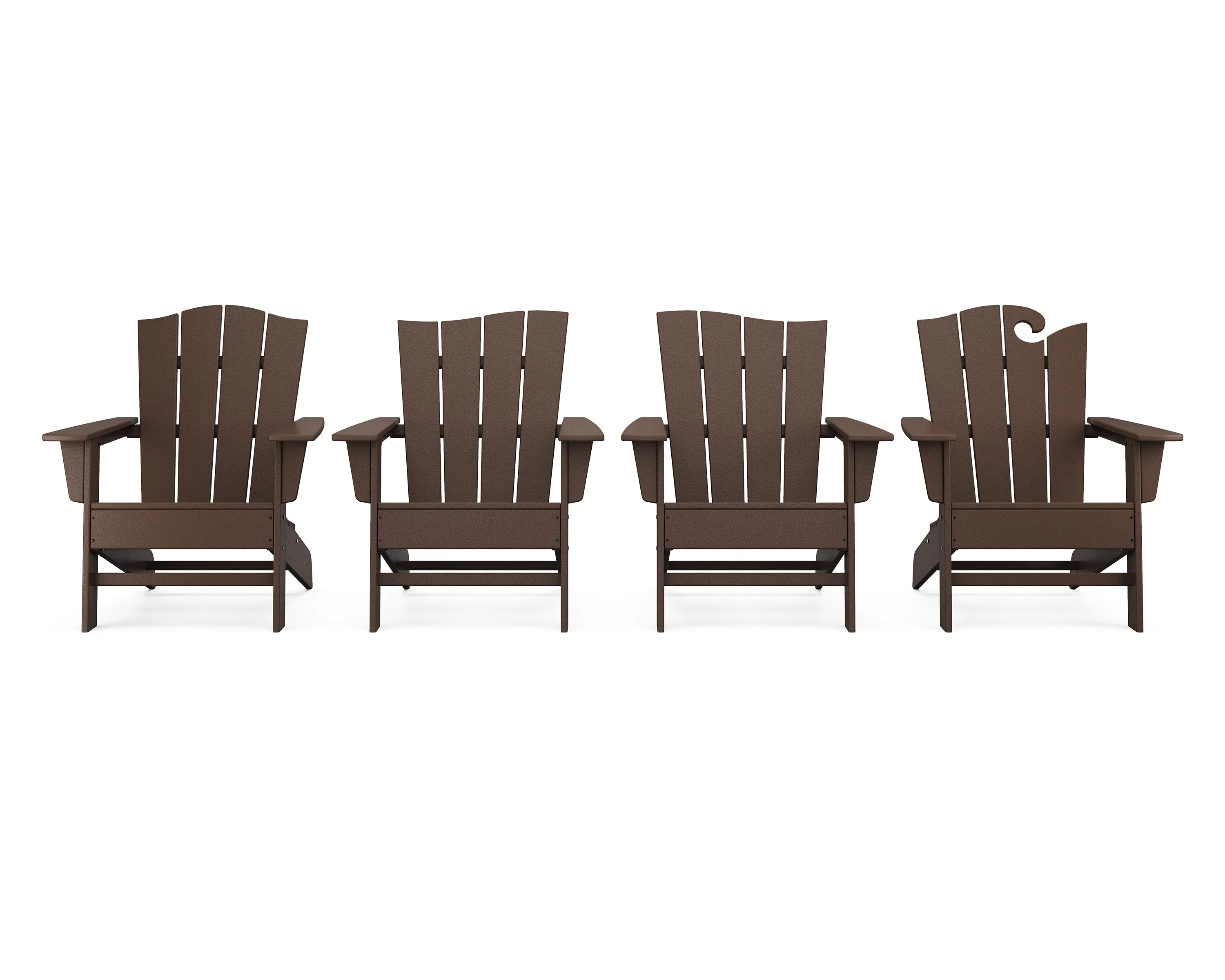 Wave Collection 4-Piece Adirondack Chair Set - Image 18