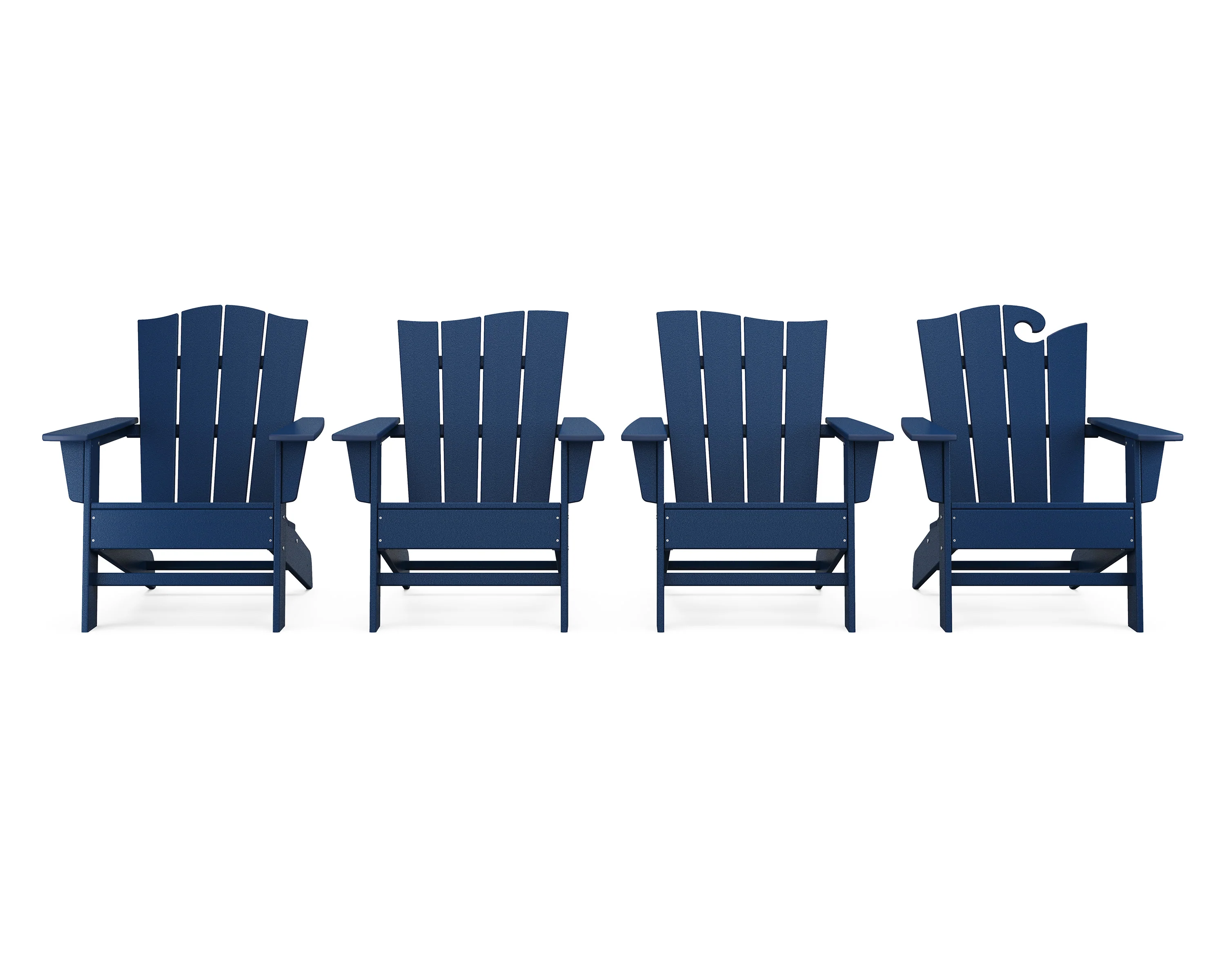 Wave Collection 4-Piece Adirondack Chair Set - Image 19