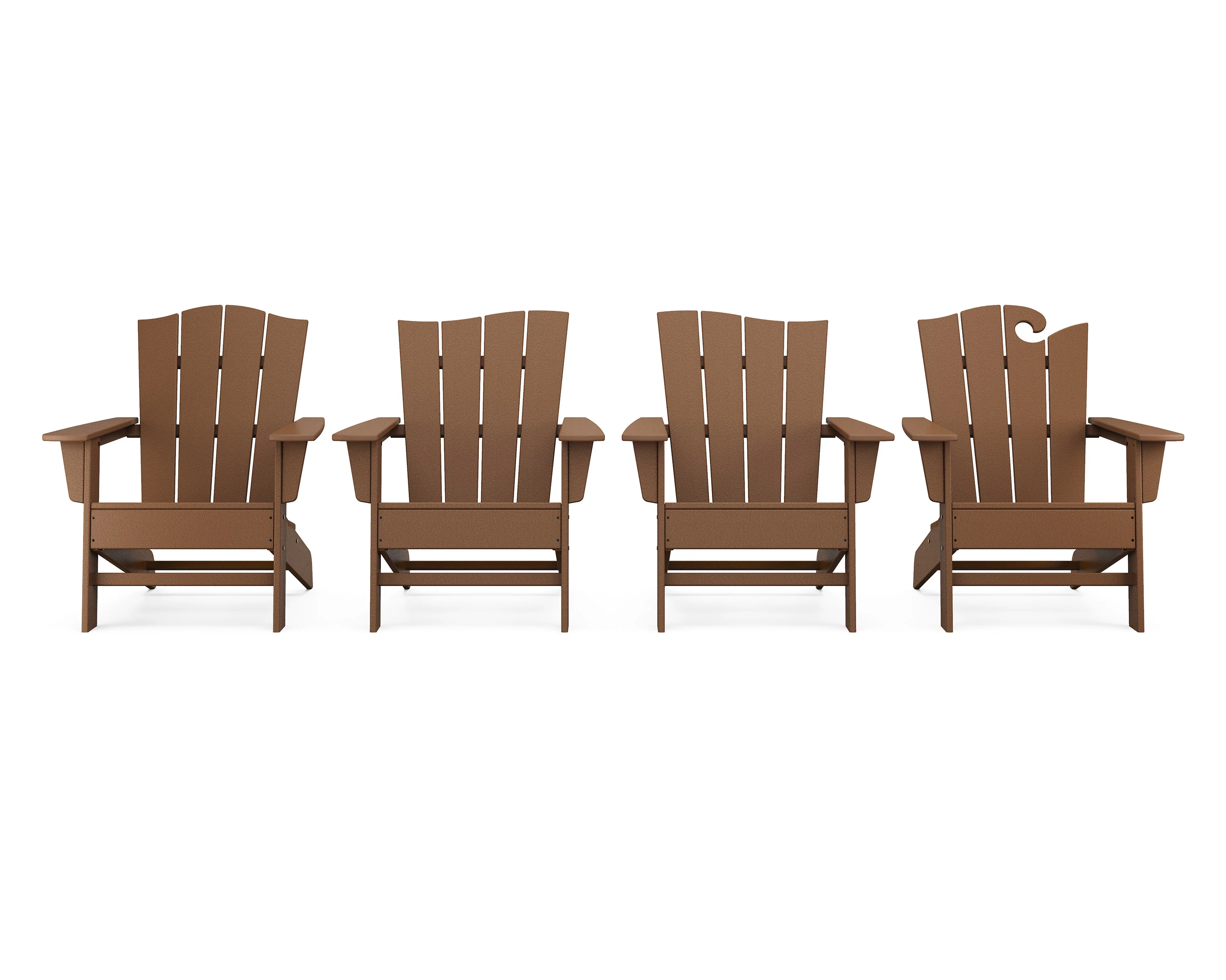 Wave Collection 4-Piece Adirondack Chair Set - Image 22