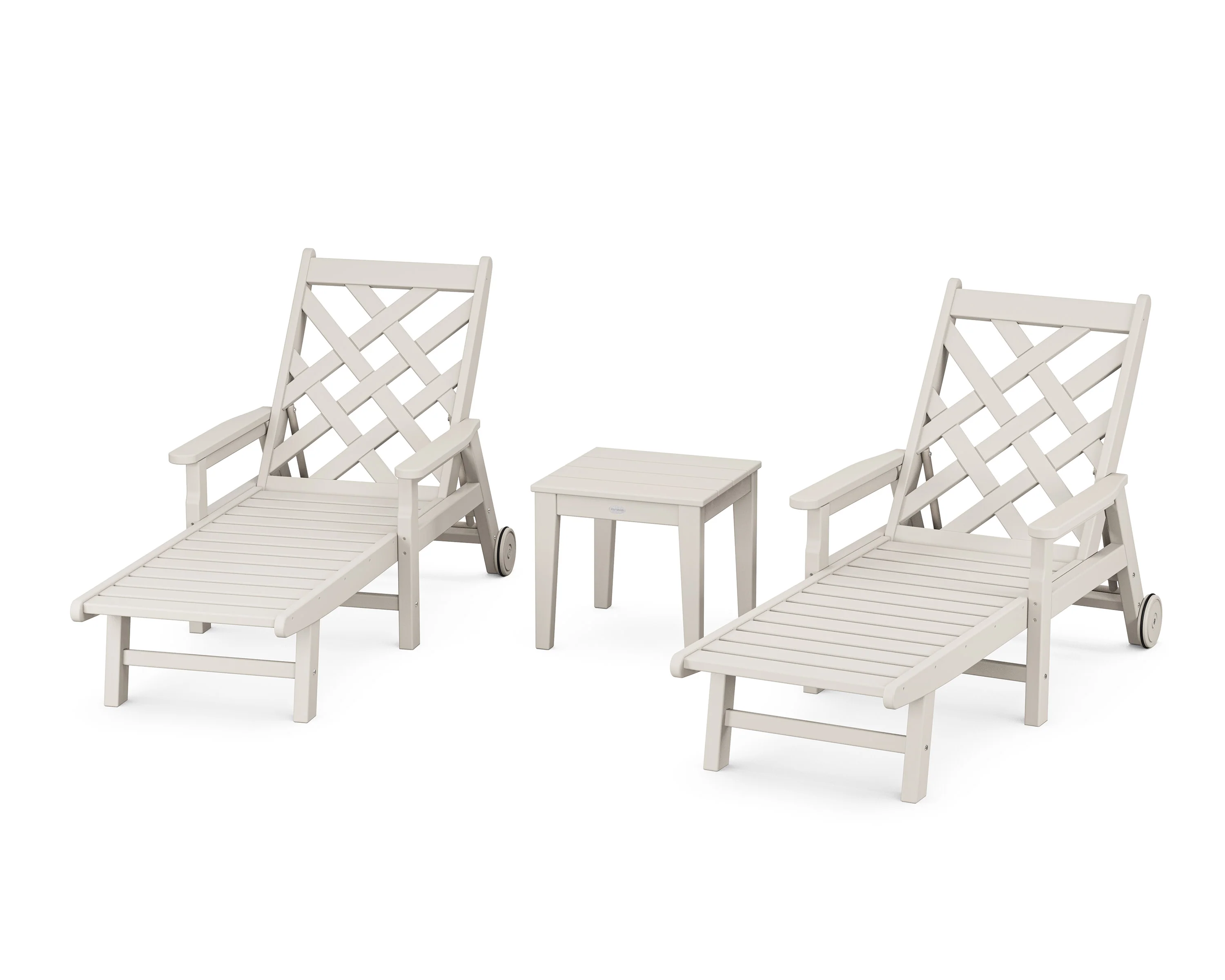 Wovendale 3-Piece Chaise Set with Arms and Wheels - Image 5