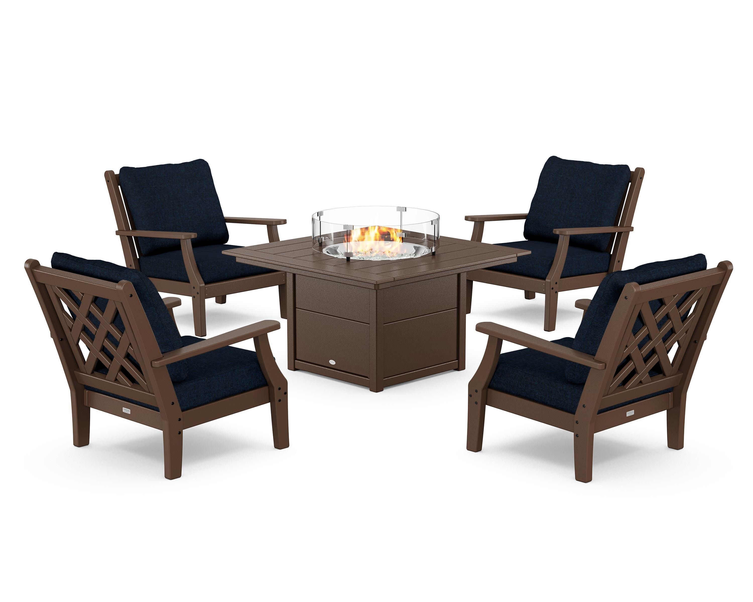 Wovendale 5-Piece Deep Seating Set with Fire Pit Table - Image 11