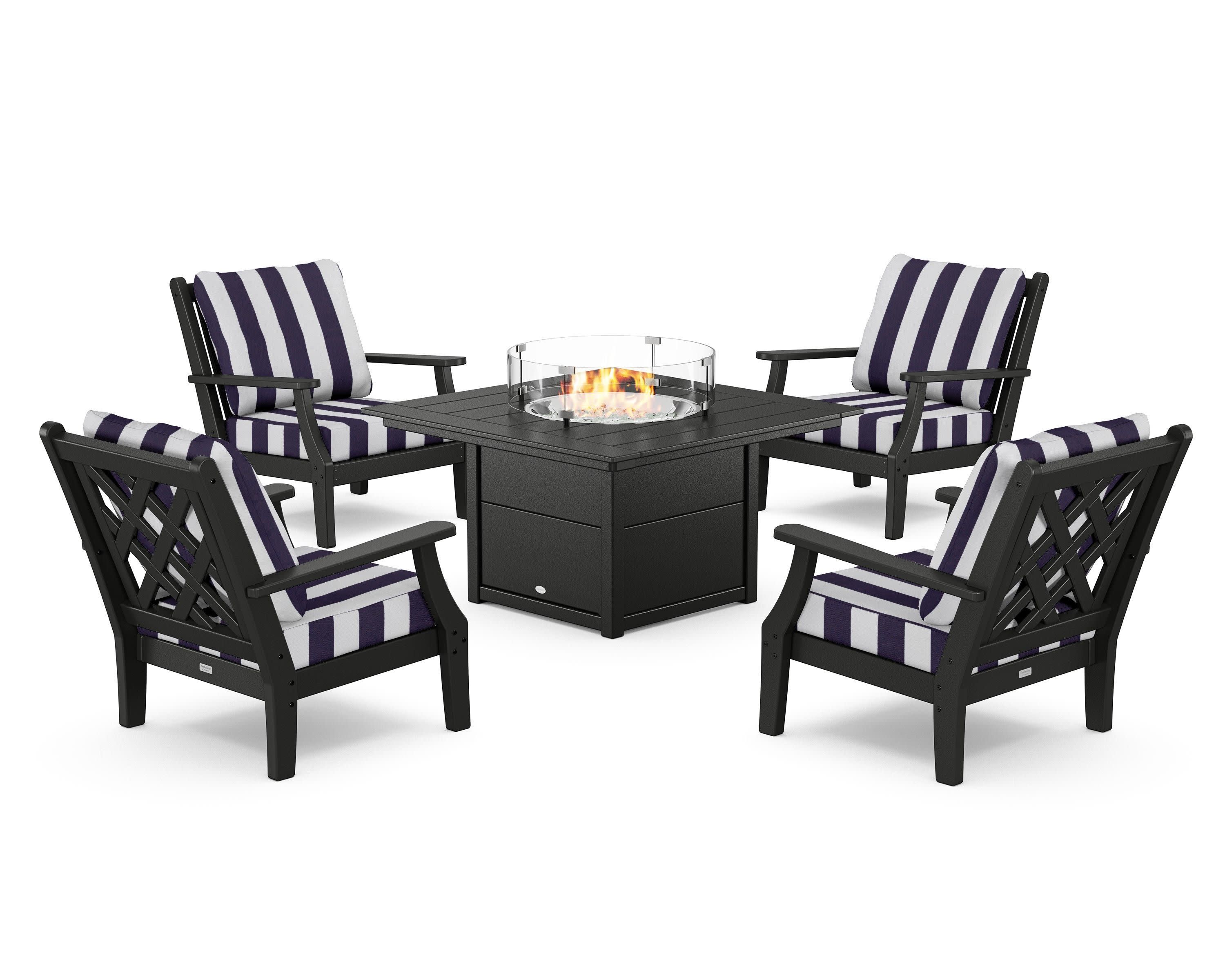 Wovendale 5-Piece Deep Seating Set with Fire Pit Table - Image 12