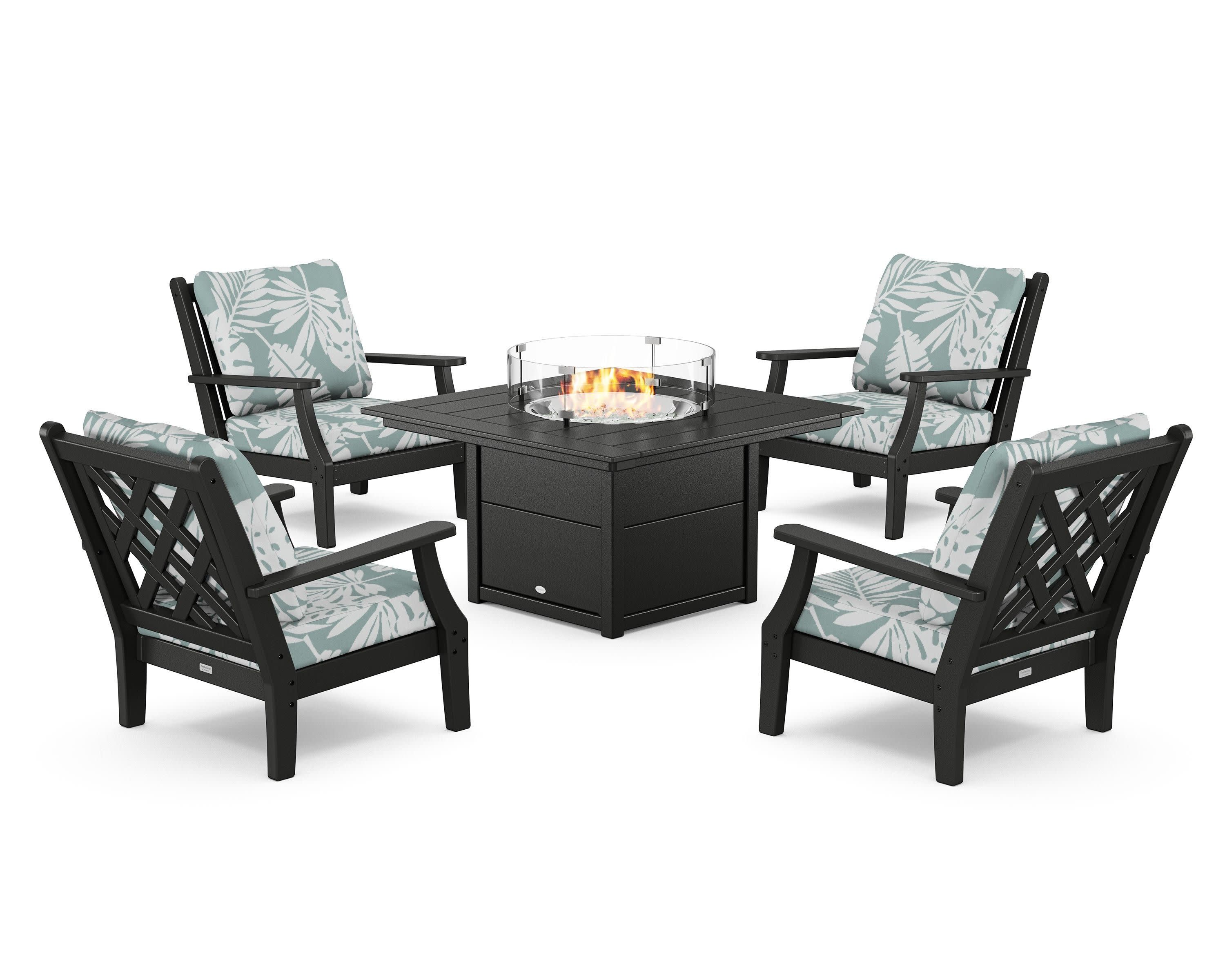 Wovendale 5-Piece Deep Seating Set with Fire Pit Table - Image 14