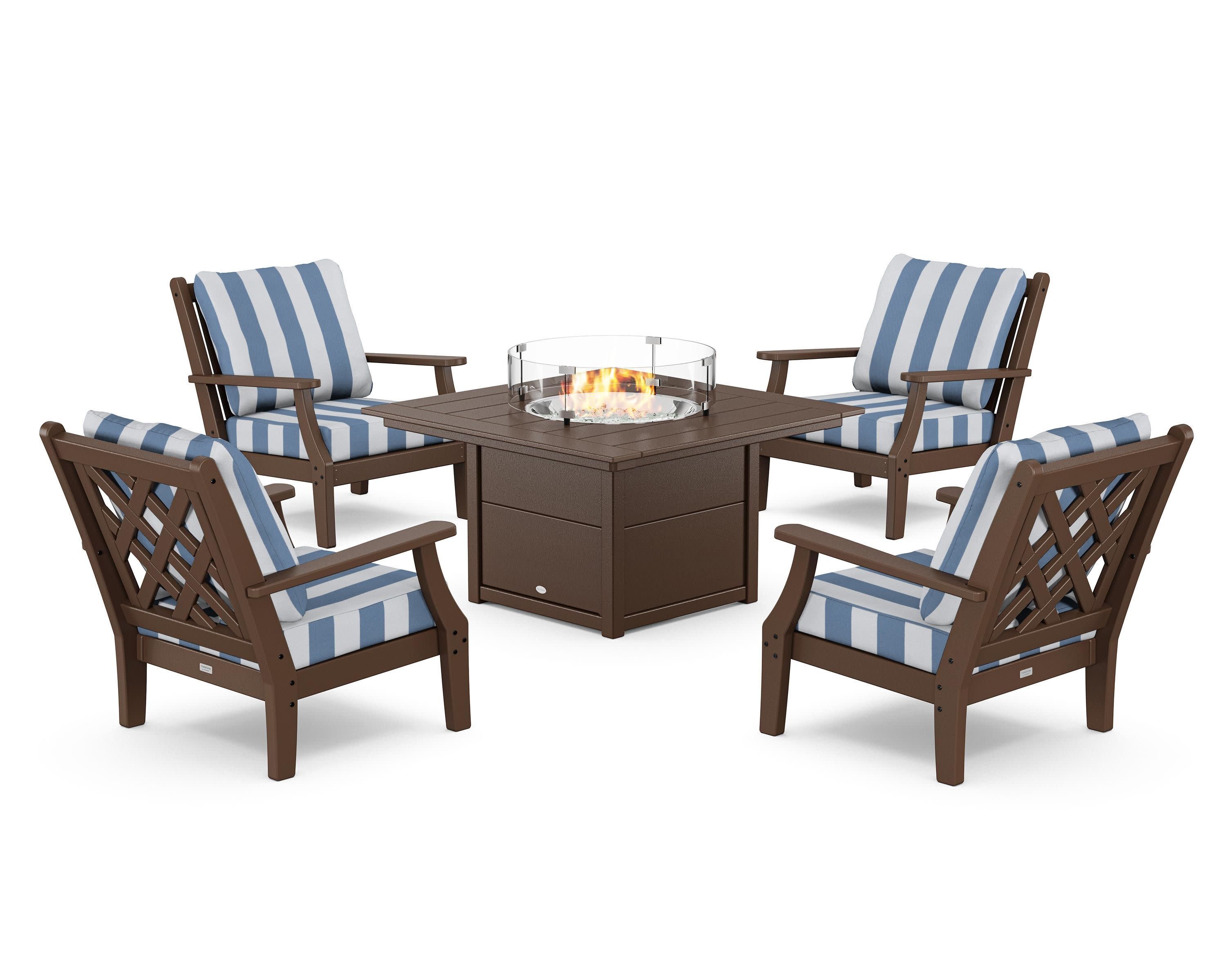 Wovendale 5-Piece Deep Seating Set with Fire Pit Table - Image 15