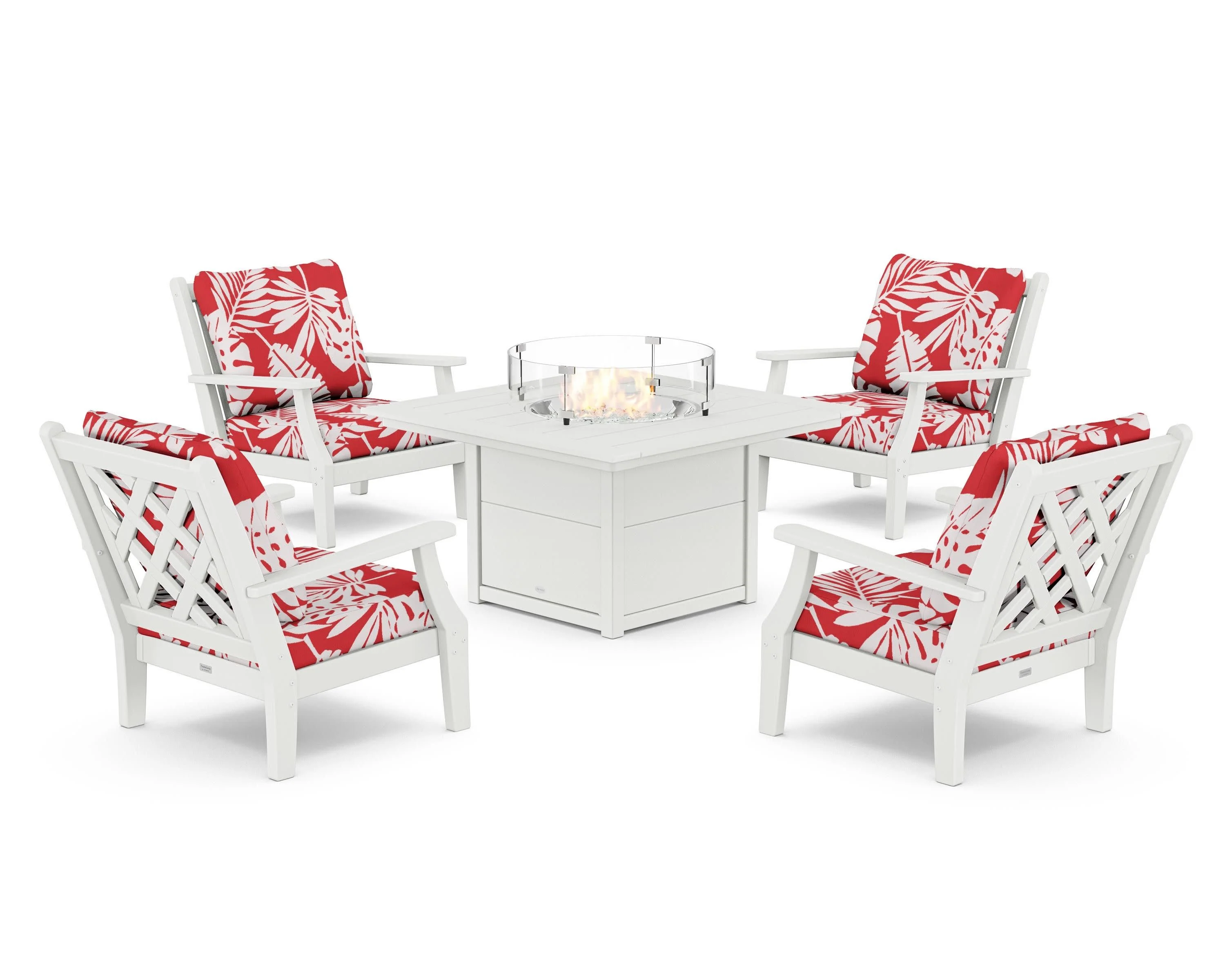 Wovendale 5-Piece Deep Seating Set with Fire Pit Table - Image 17