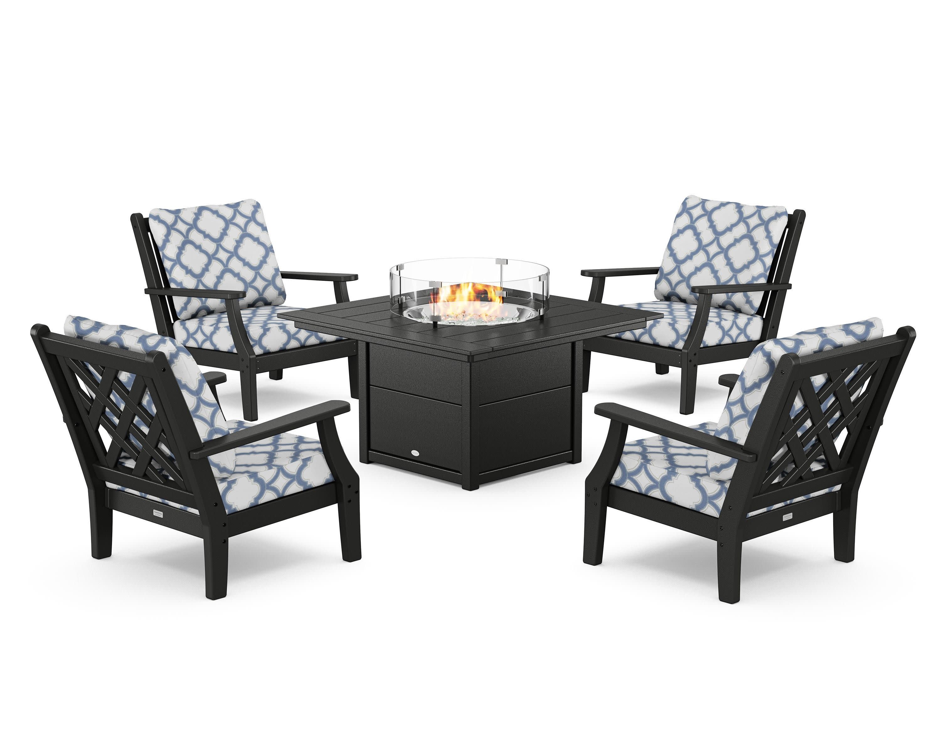 Wovendale 5-Piece Deep Seating Set with Fire Pit Table - Image 18