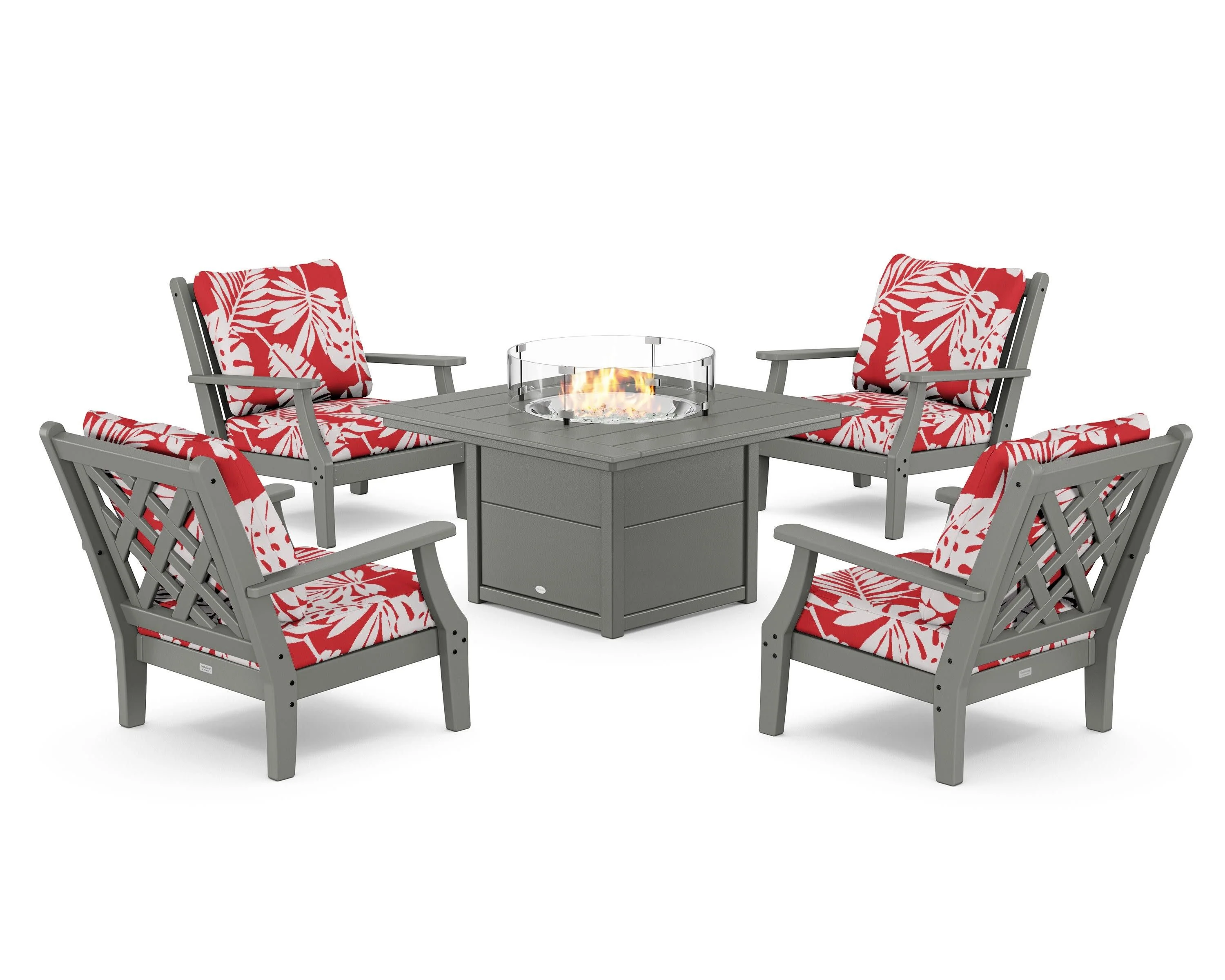 Wovendale 5-Piece Deep Seating Set with Fire Pit Table - Image 19