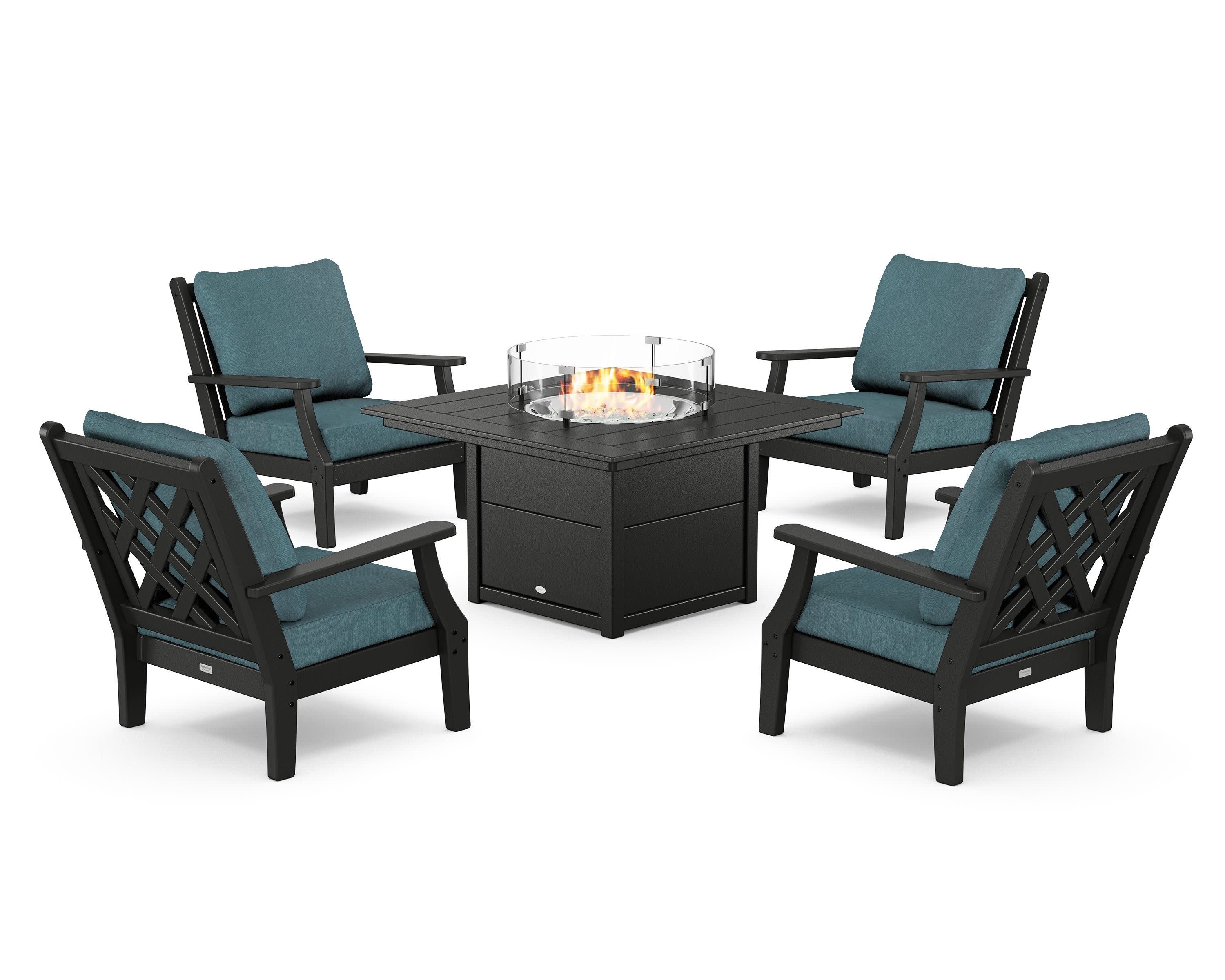 Wovendale 5-Piece Deep Seating Set with Fire Pit Table - Image 21