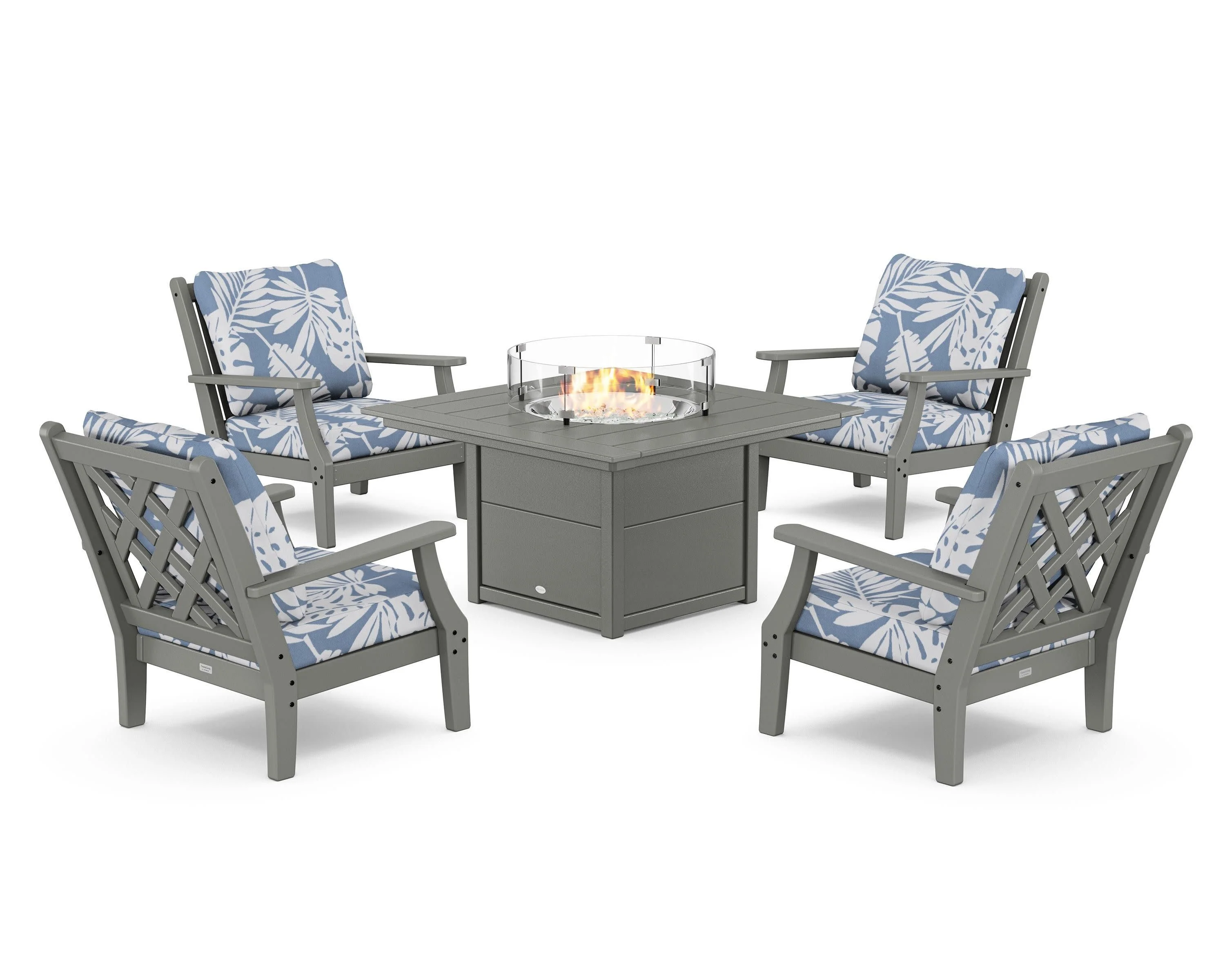 Wovendale 5-Piece Deep Seating Set with Fire Pit Table - Image 22
