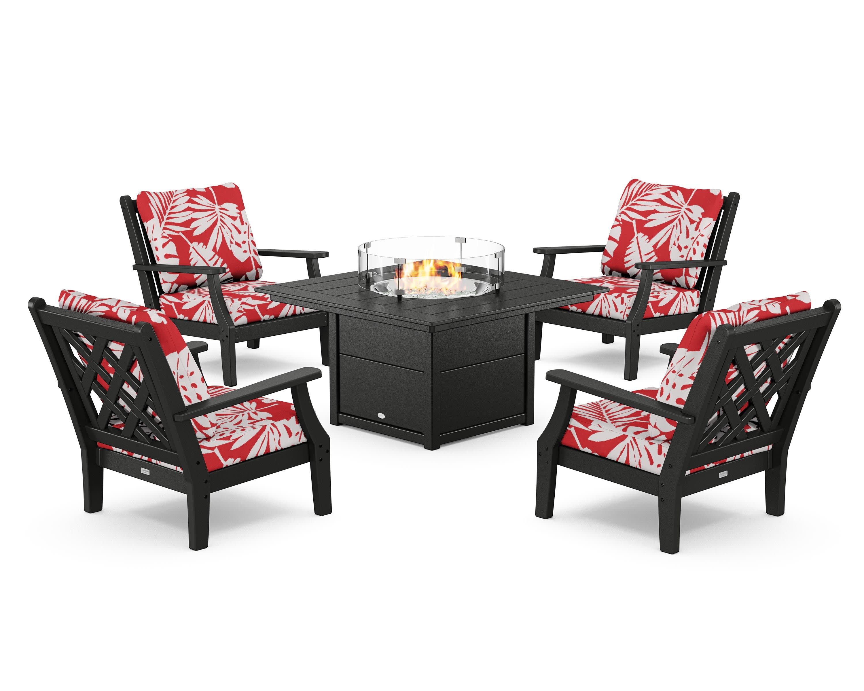 Wovendale 5-Piece Deep Seating Set with Fire Pit Table - Image 24