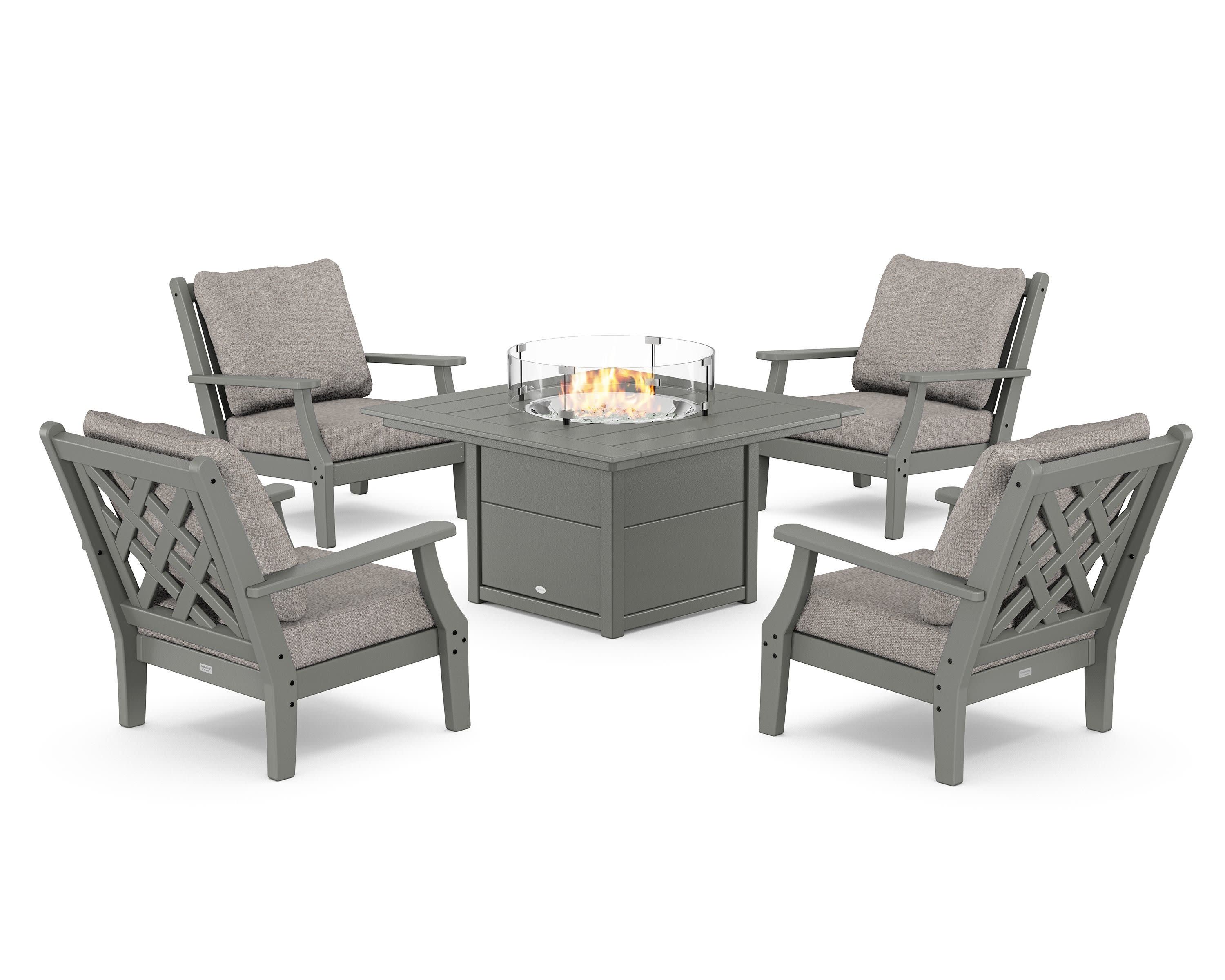 Wovendale 5-Piece Deep Seating Set with Fire Pit Table - Image 25