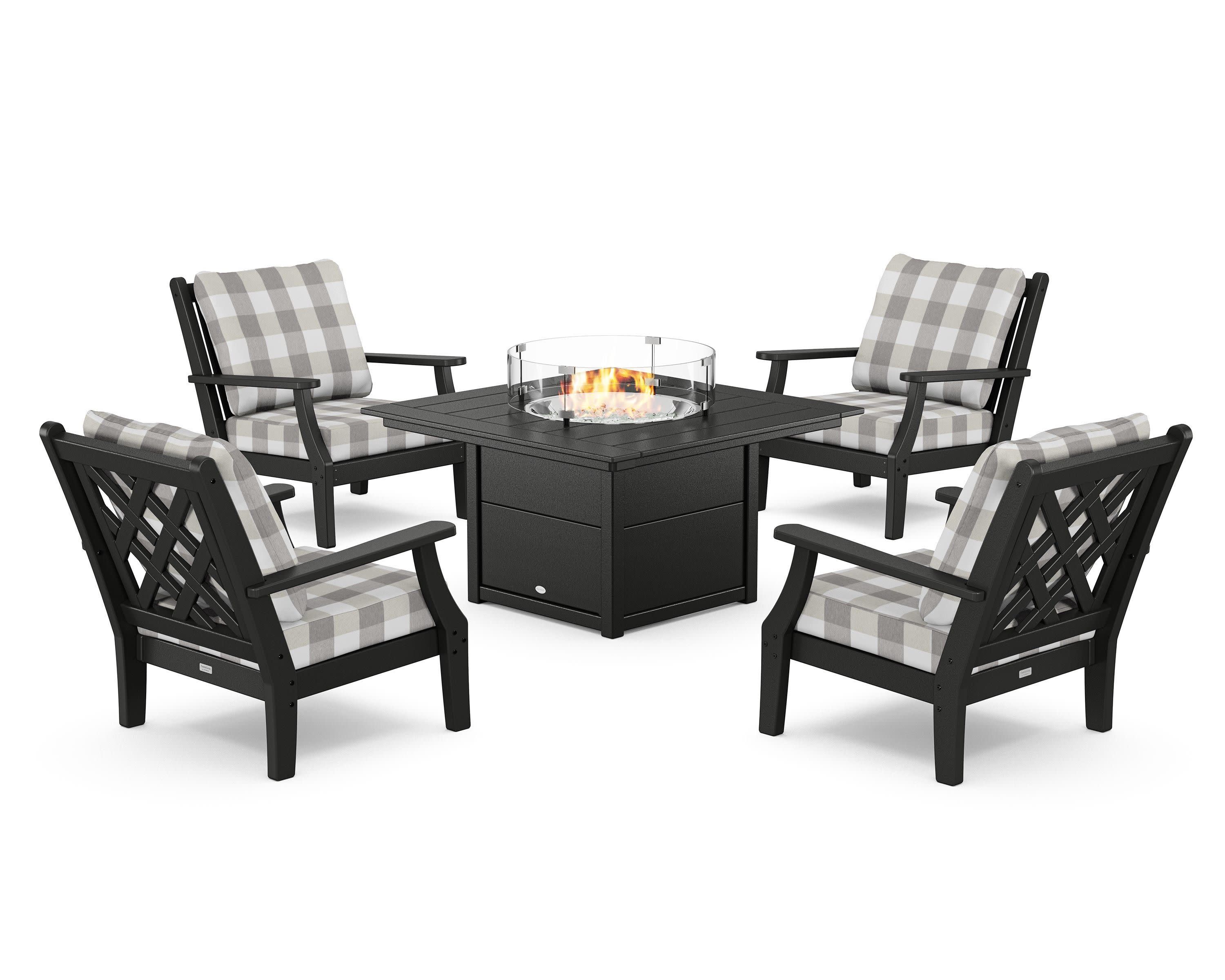Wovendale 5-Piece Deep Seating Set with Fire Pit Table - Image 6