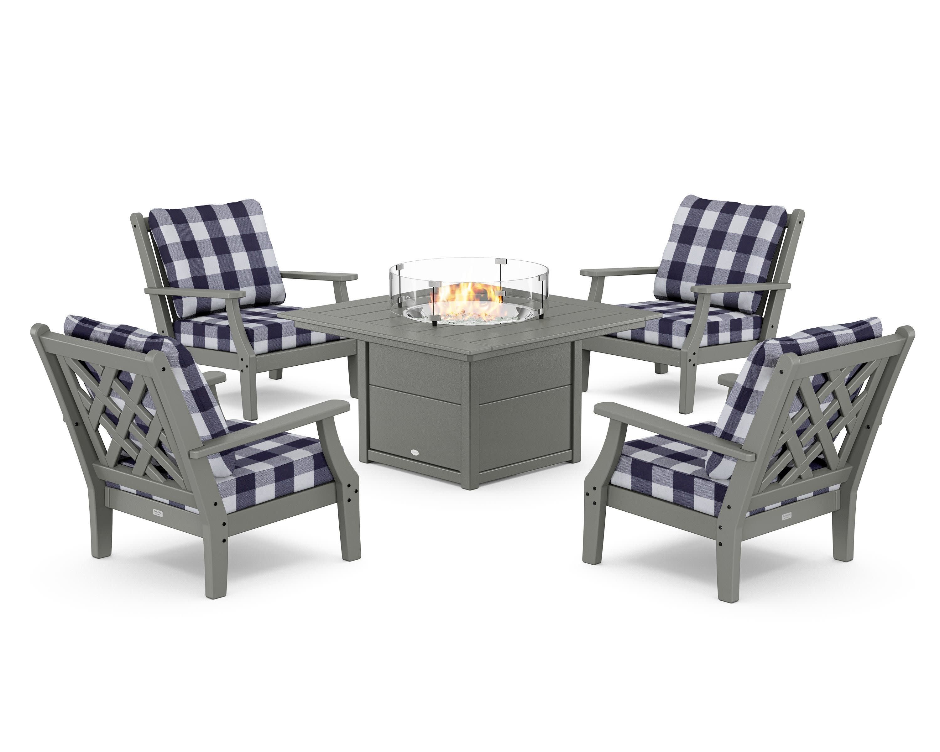 Wovendale 5-Piece Deep Seating Set with Fire Pit Table - Image 8