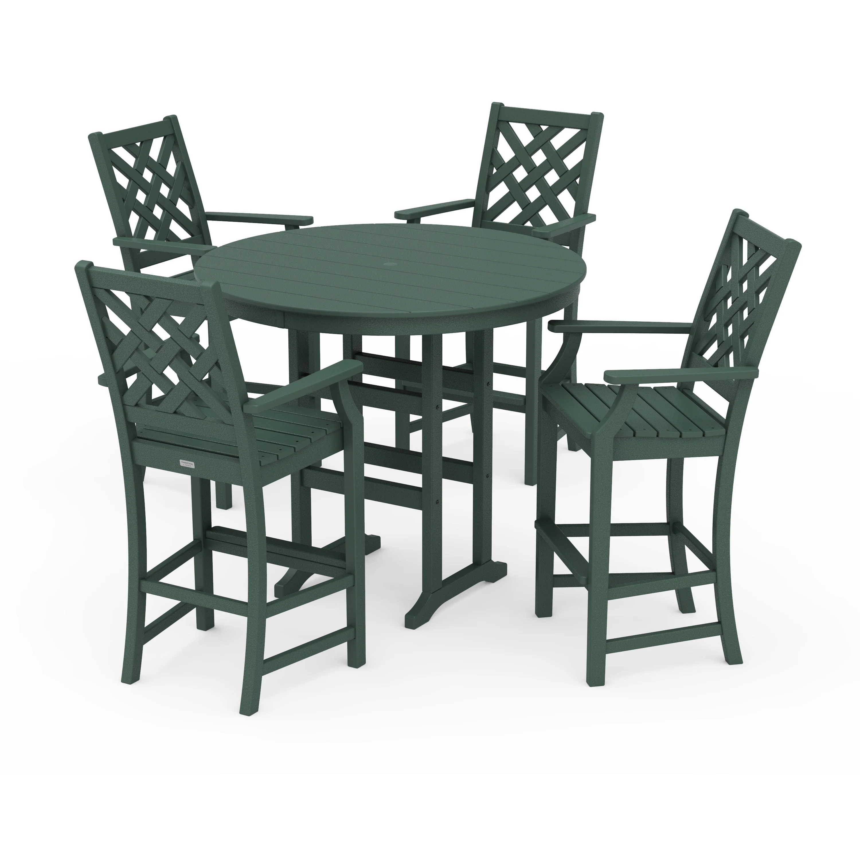 Wovendale 5-Piece Round Farmhouse Bar Set - Image 5