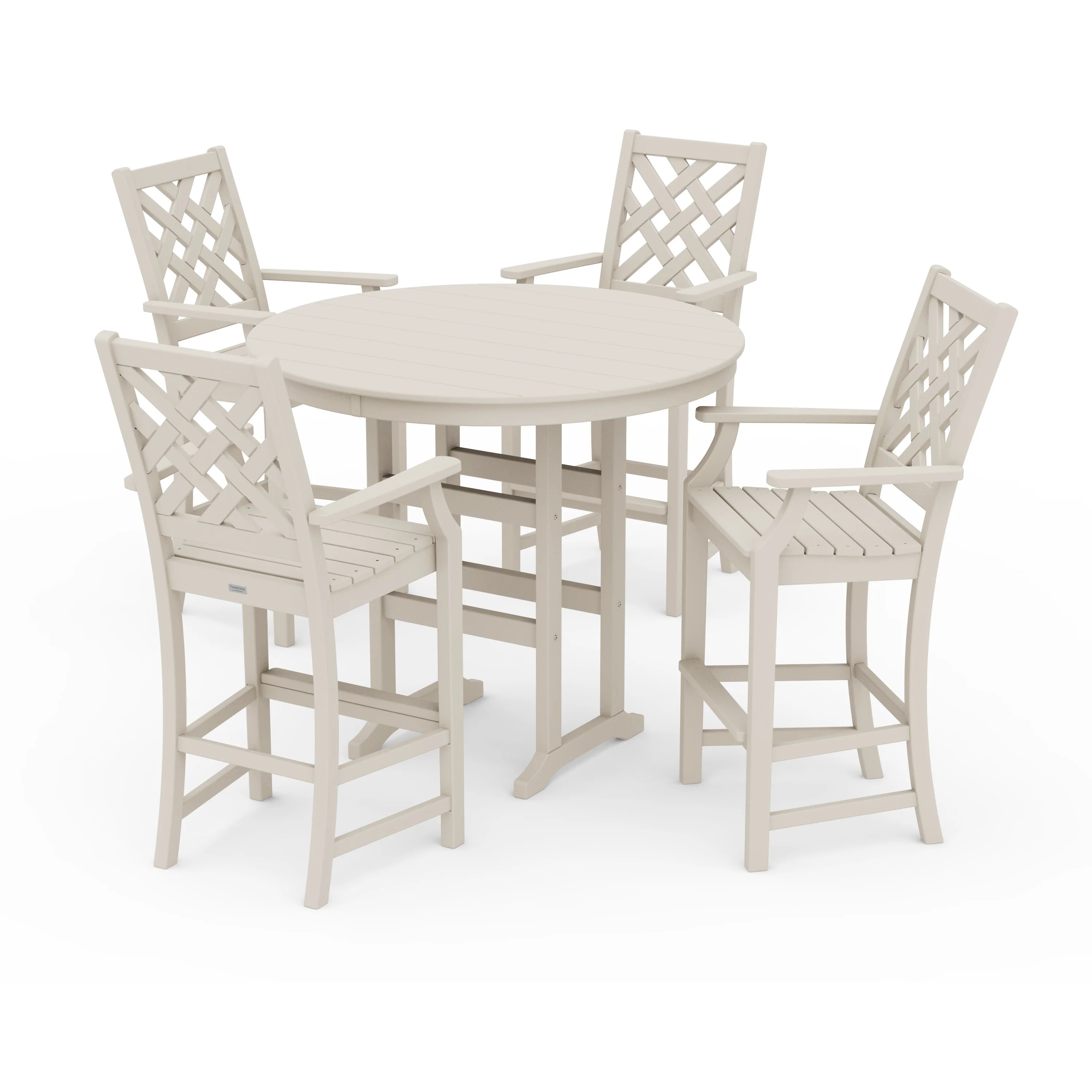 Wovendale 5-Piece Round Farmhouse Bar Set - Image 6