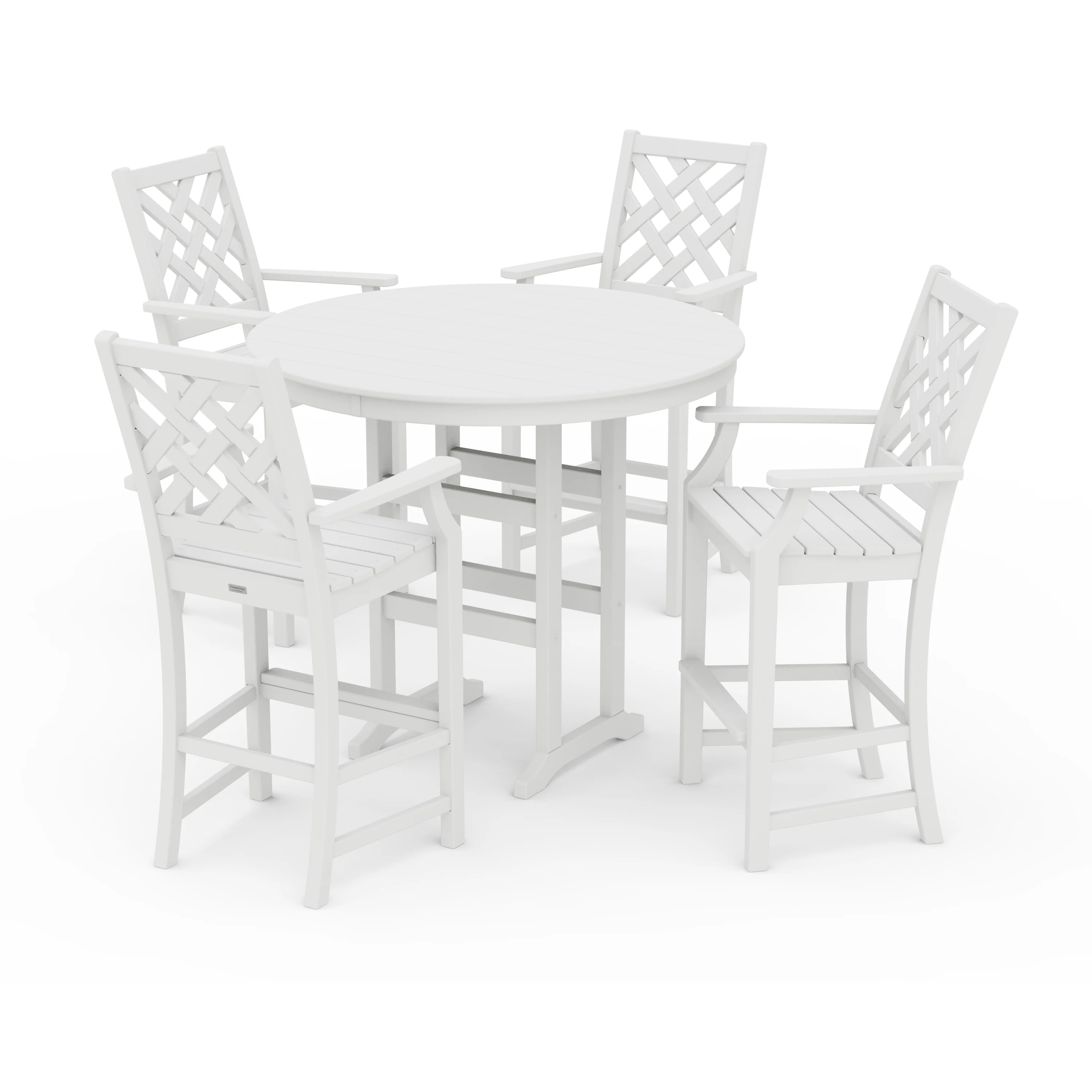 Wovendale 5-Piece Round Farmhouse Bar Set - Image 8