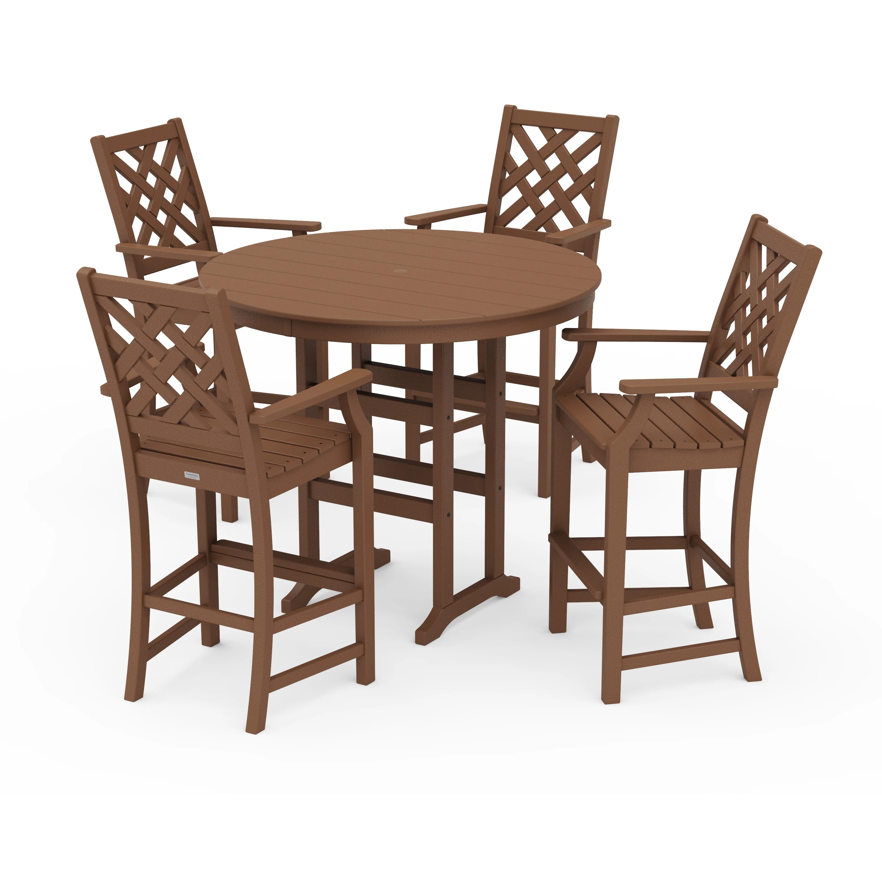 Wovendale 5-Piece Round Farmhouse Bar Set - Image 9