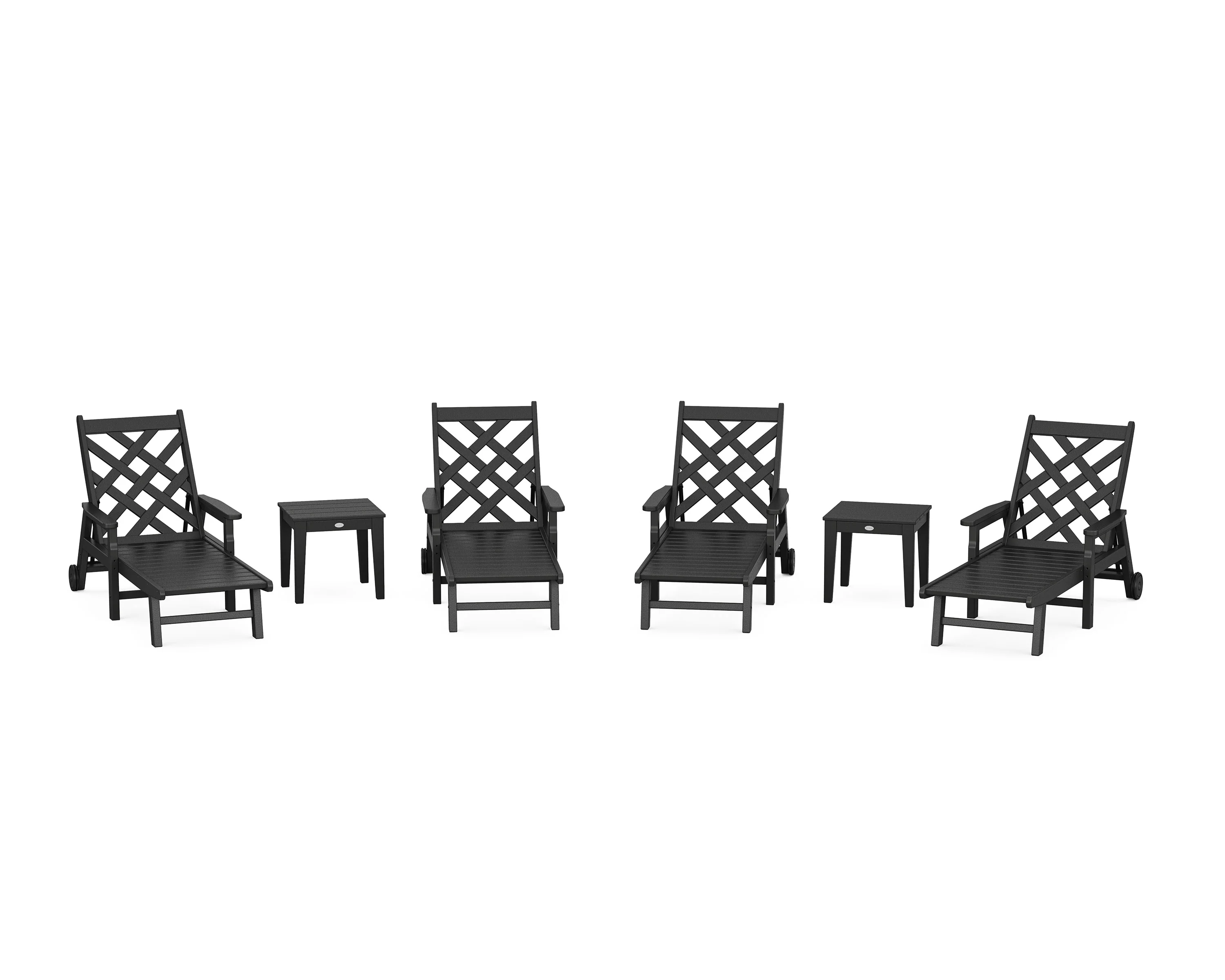 Wovendale 6-Piece Chaise Set with Arms and Wheels - Image 5