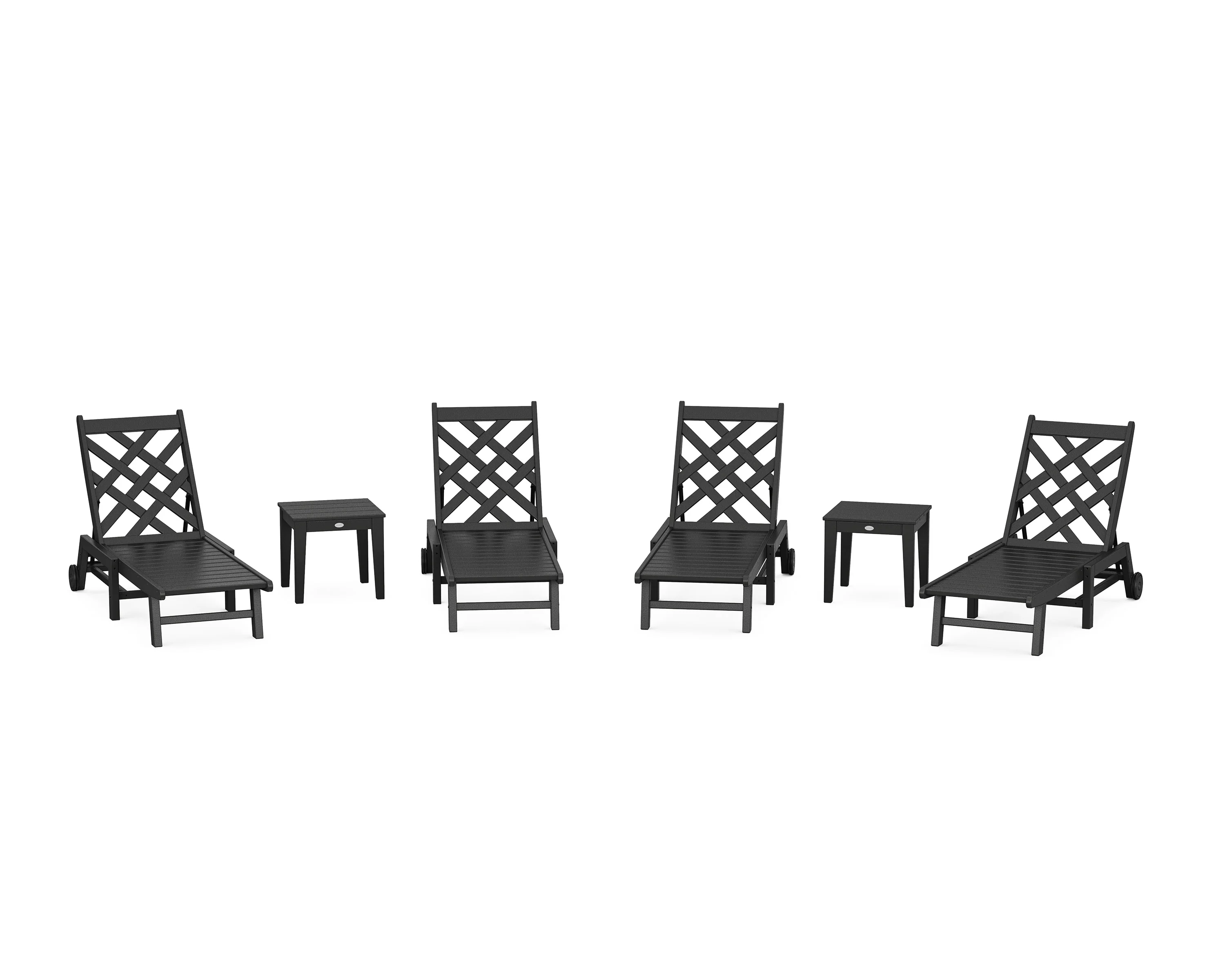 Wovendale 6-Piece Chaise Set with Wheels - Image 4