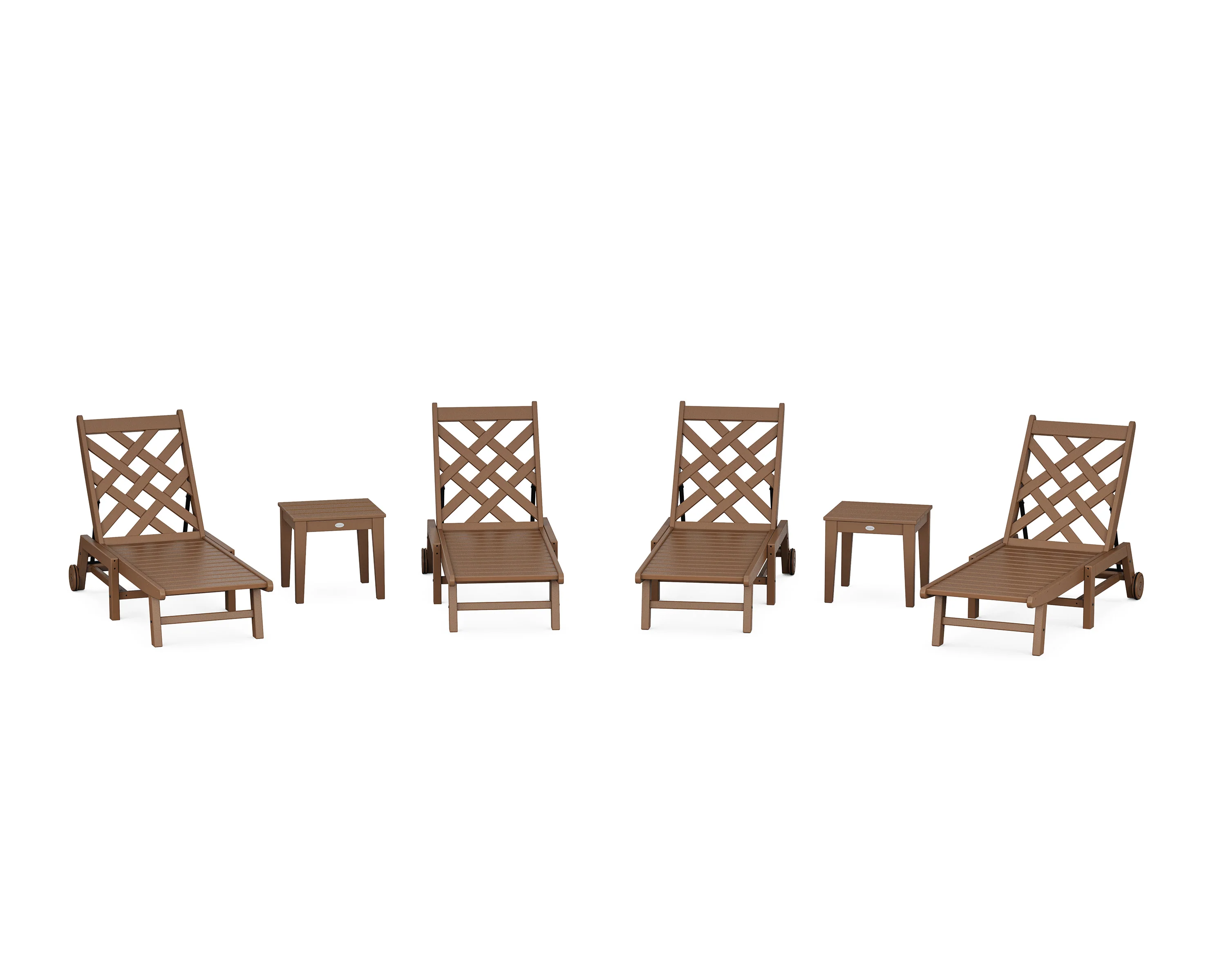 Wovendale 6-Piece Chaise Set with Wheels - Image 5