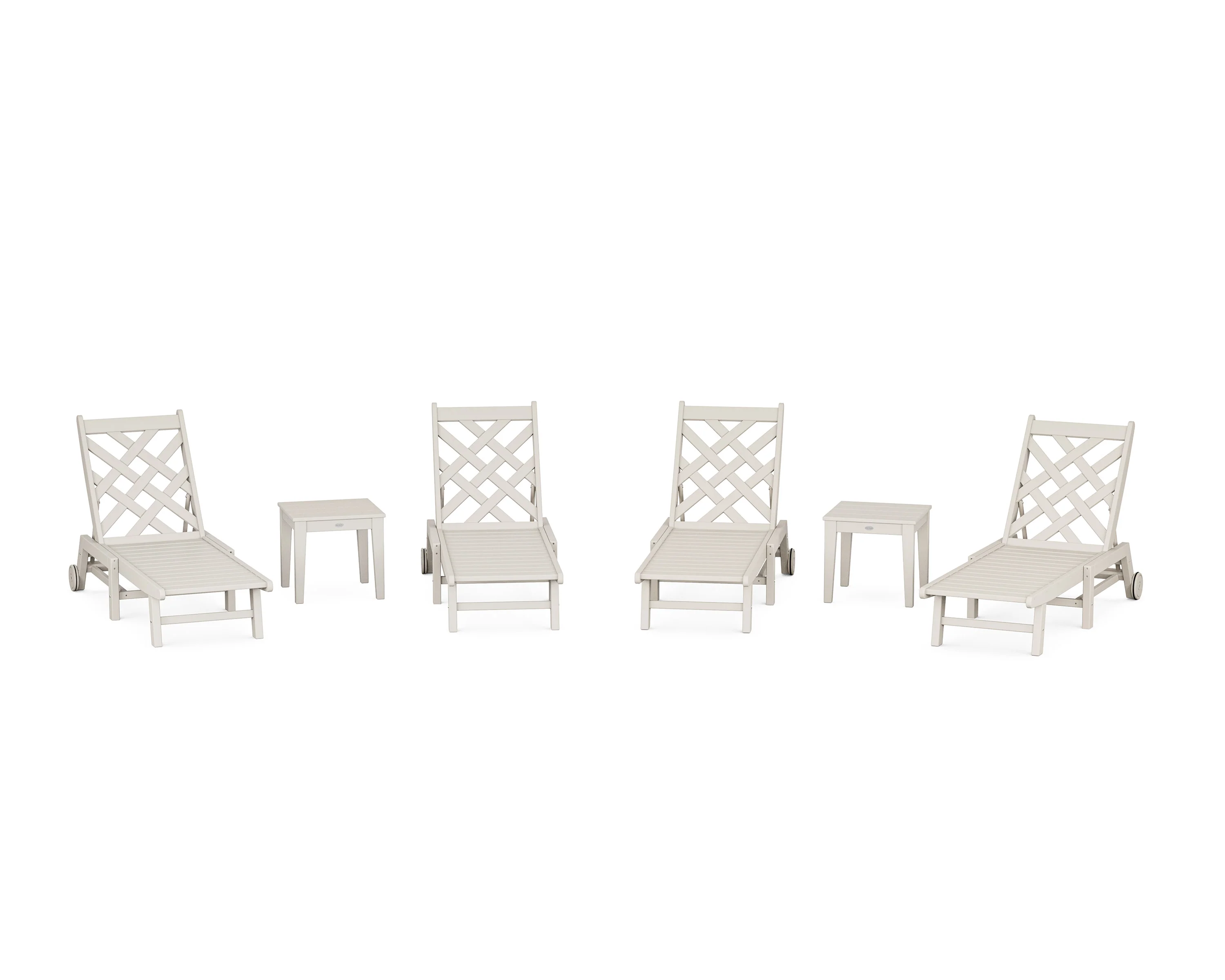 Wovendale 6-Piece Chaise Set with Wheels - Image 7