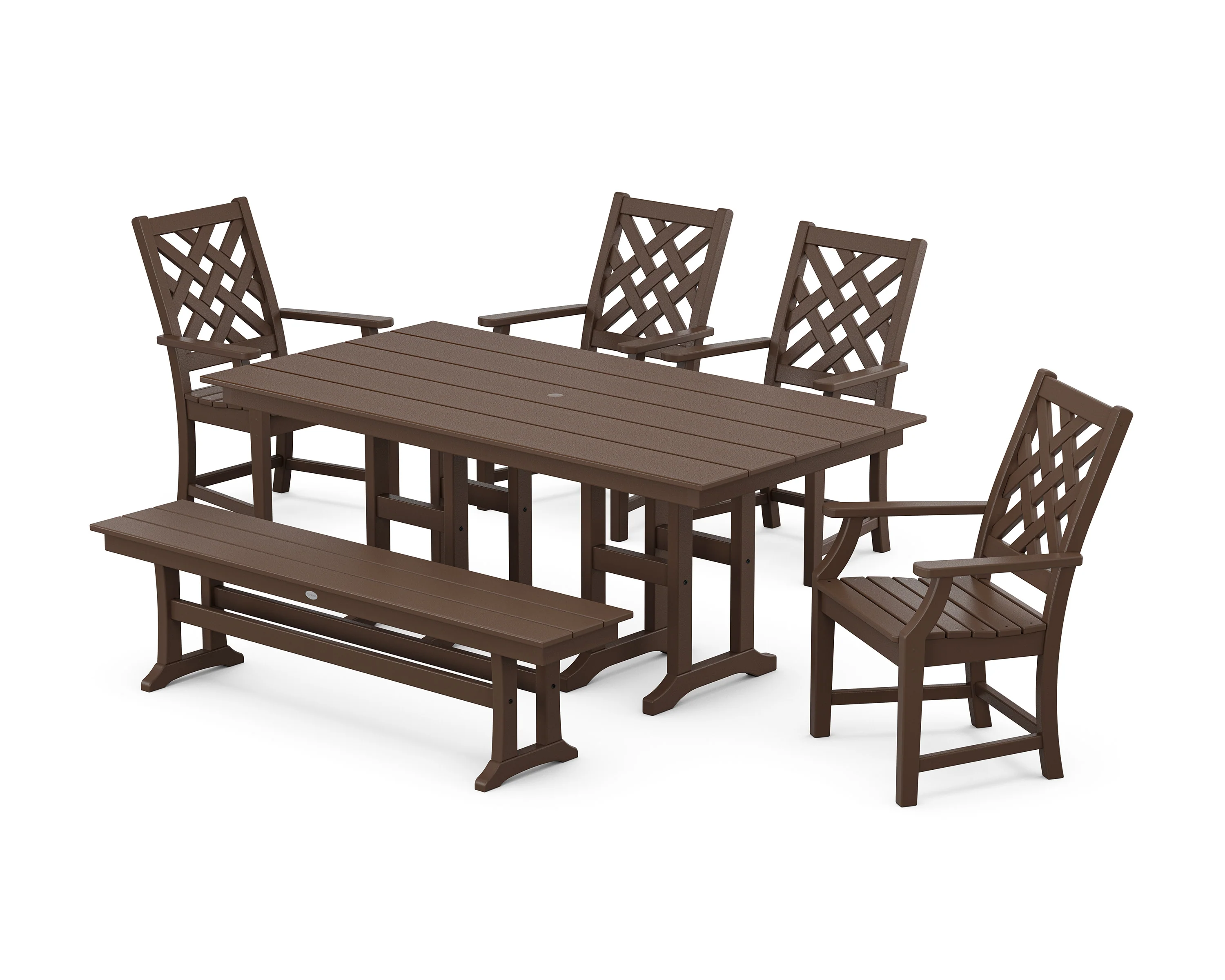 Wovendale 6-Piece Farmhouse Dining Set with Bench - Image 4