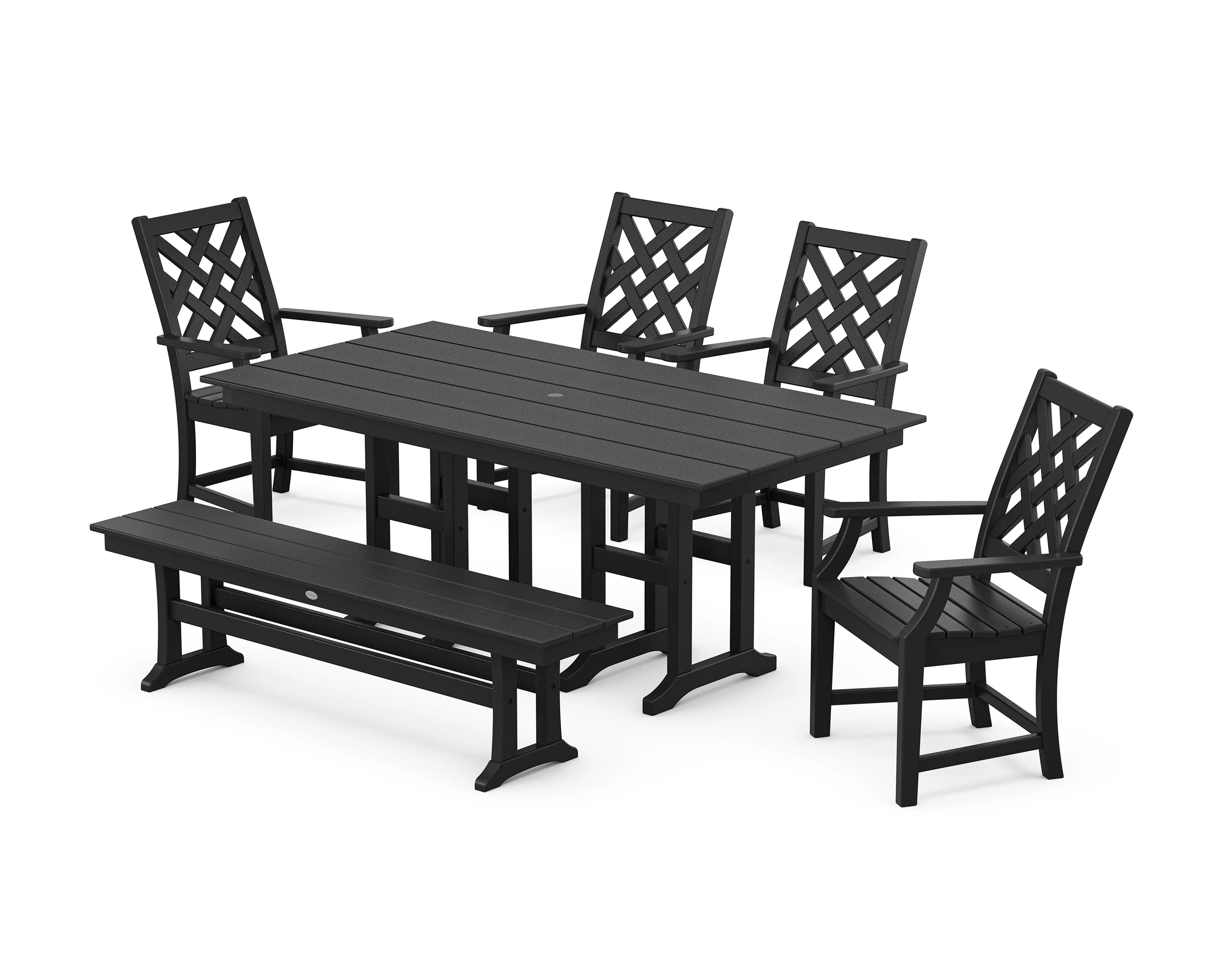 Wovendale 6-Piece Farmhouse Dining Set with Bench - Image 6