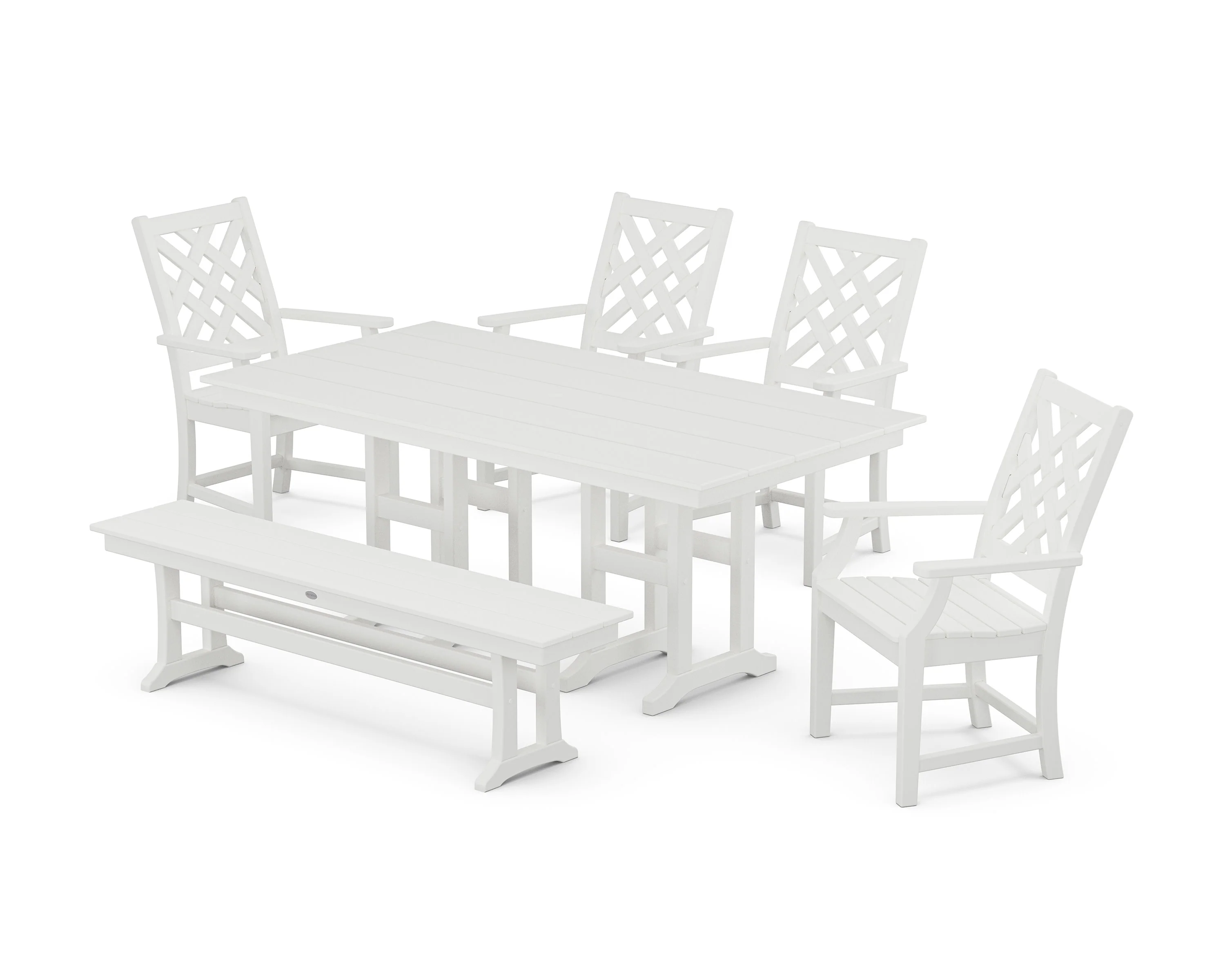 Wovendale 6-Piece Farmhouse Dining Set with Bench - Image 7