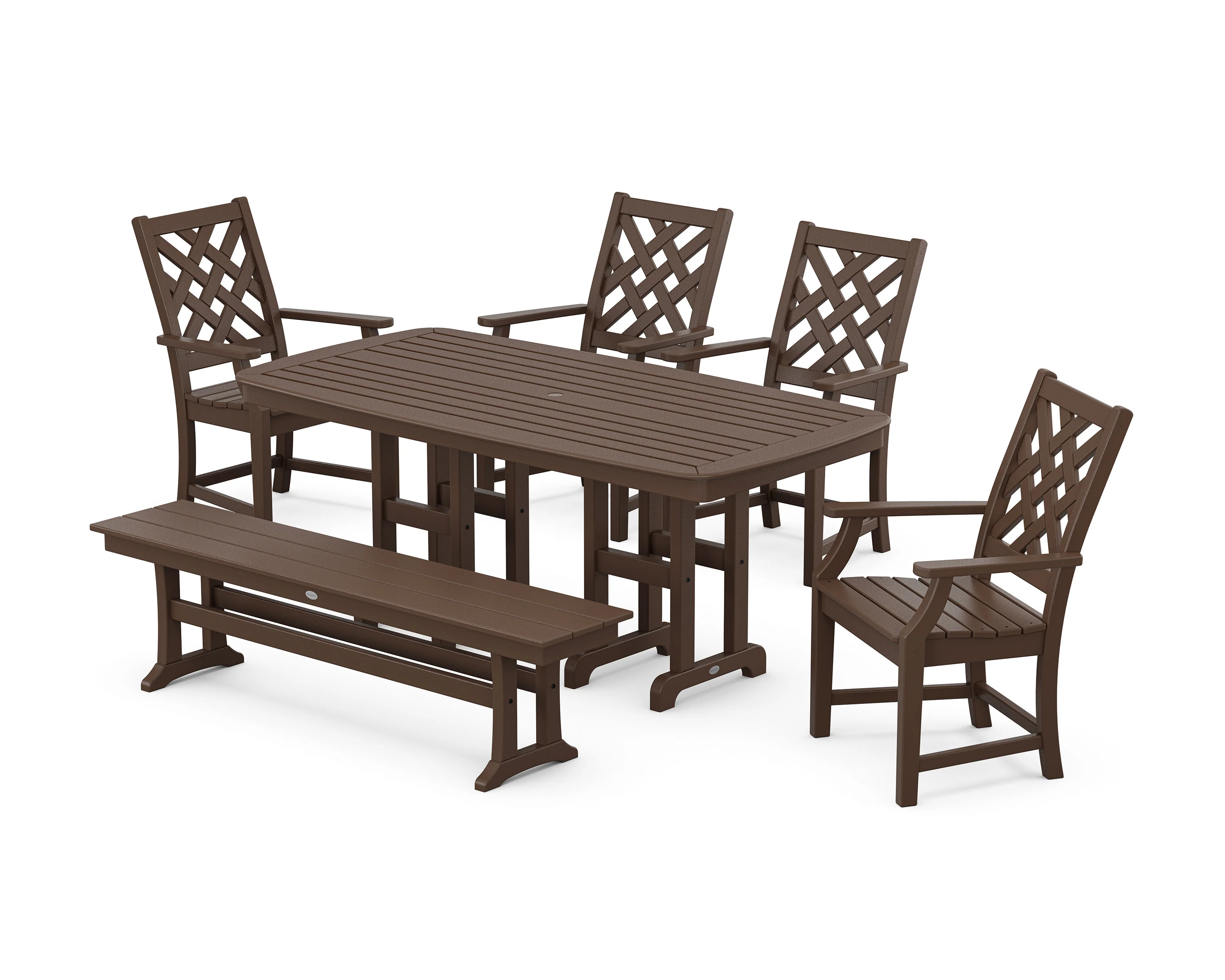 Wovendale 6-Piece Farmhouse Dining Set with Bench - Image 3