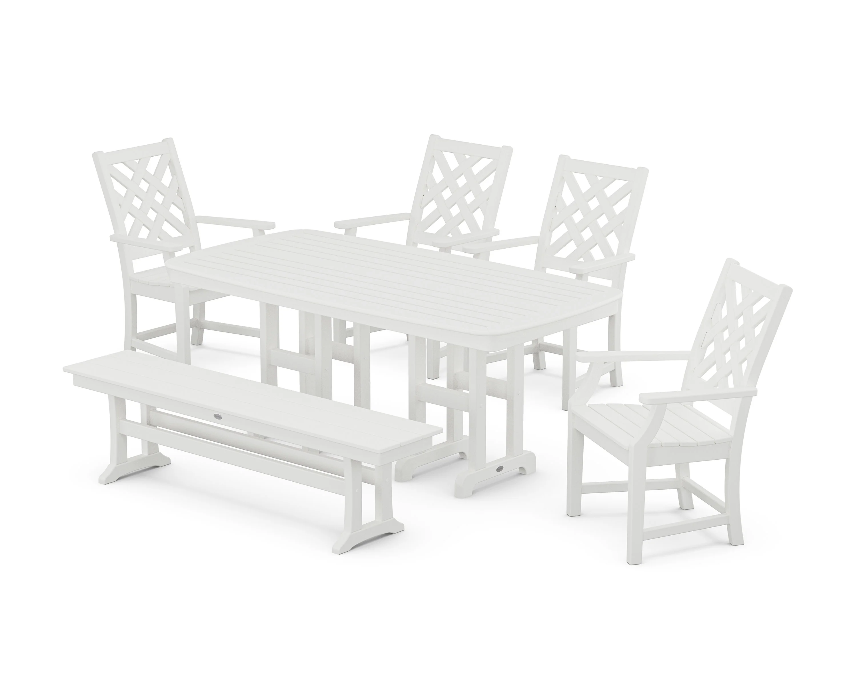 Wovendale 6-Piece Farmhouse Dining Set with Bench - Image 4