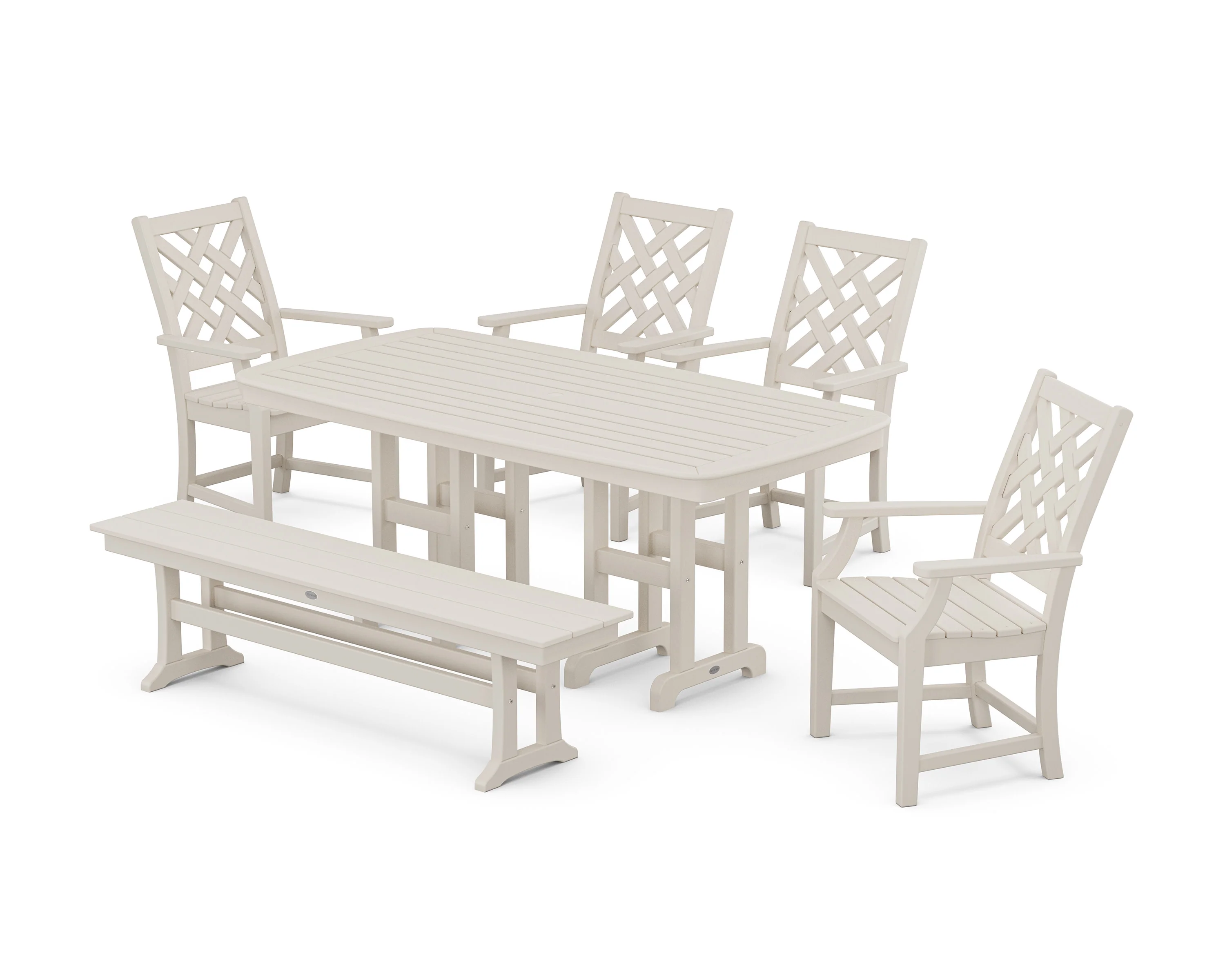 Wovendale 6-Piece Farmhouse Dining Set with Bench - Image 6