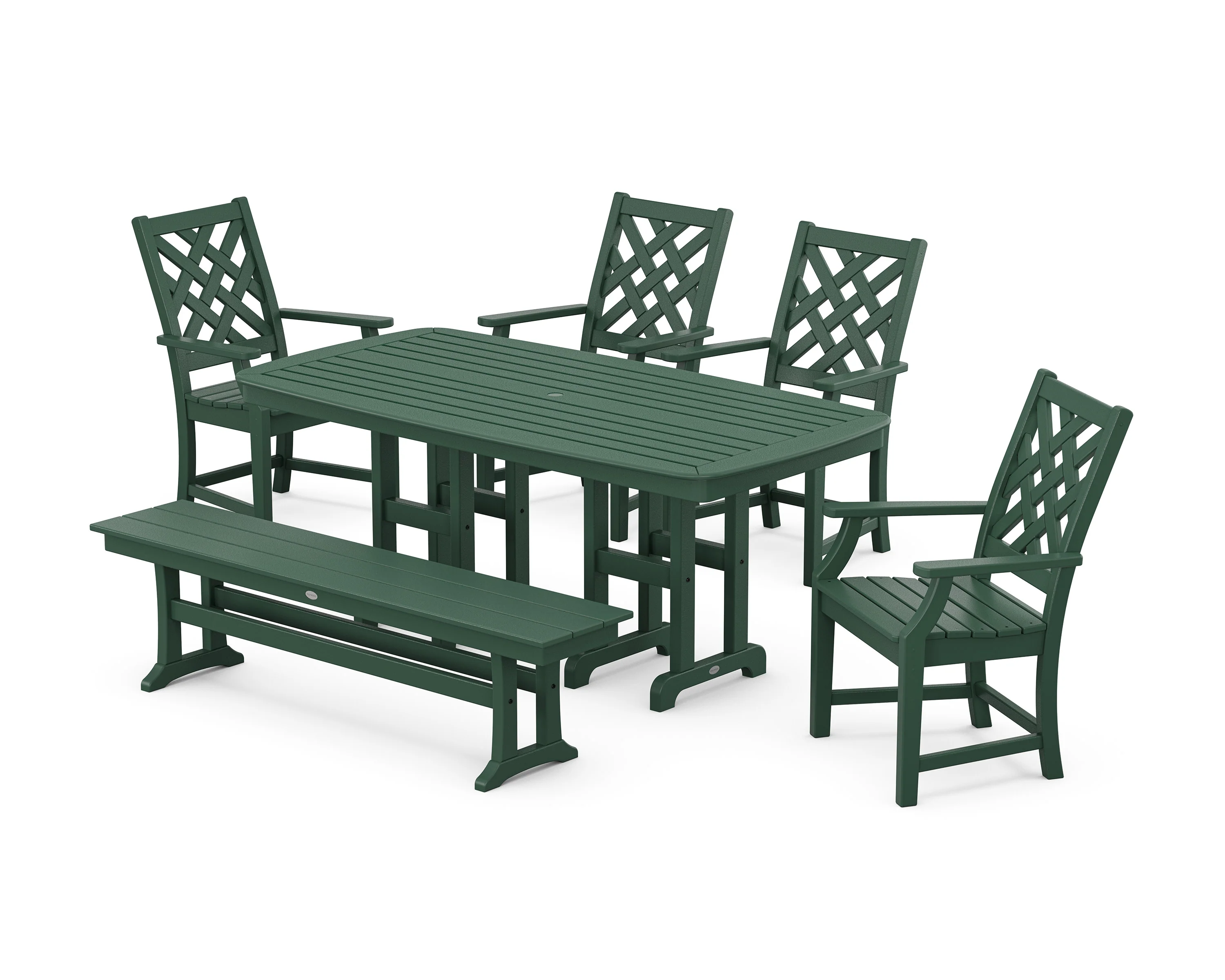 Wovendale 6-Piece Farmhouse Dining Set with Bench - Image 7