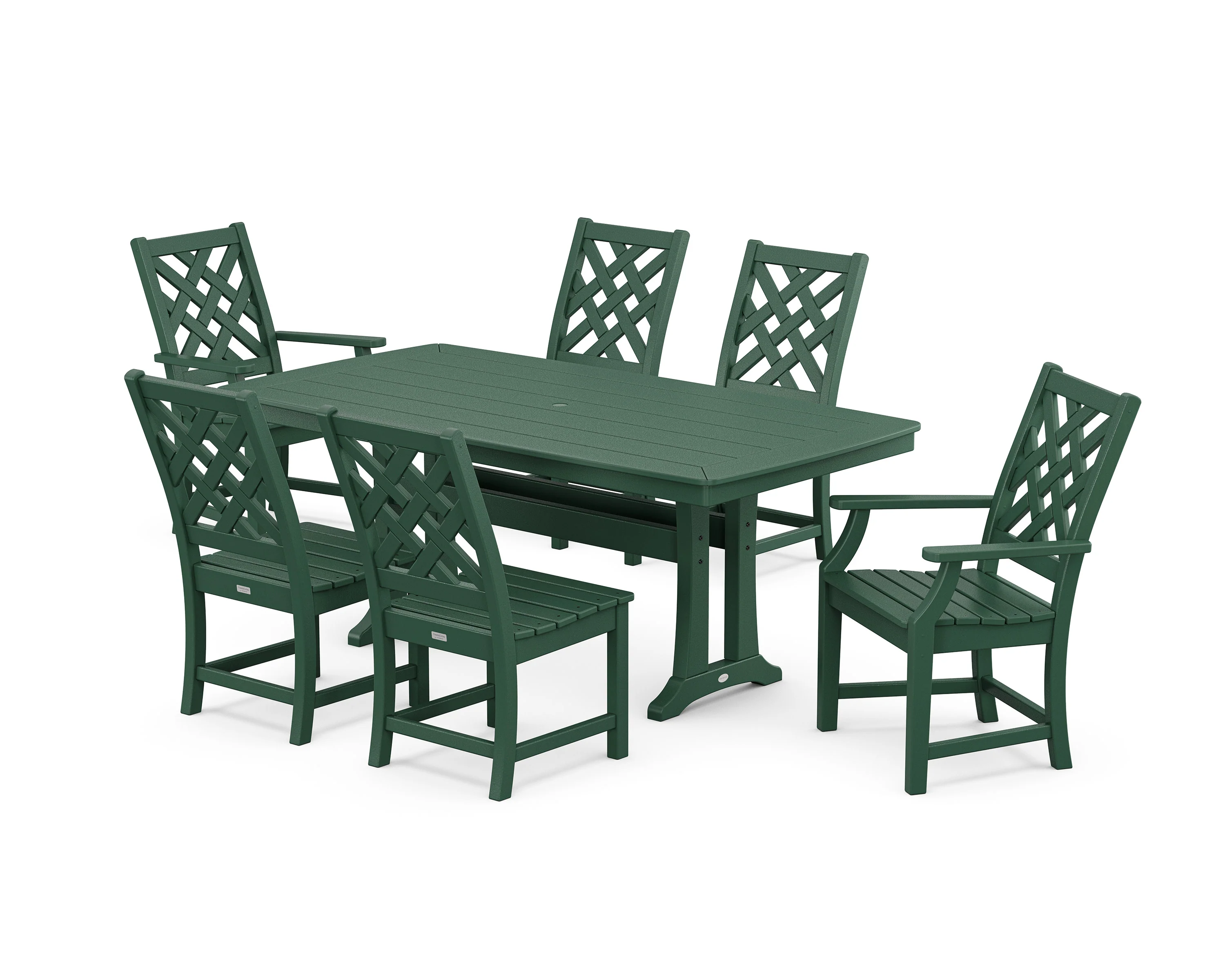 Wovendale 7-Piece Dining Set with Trestle Legs - Image 4