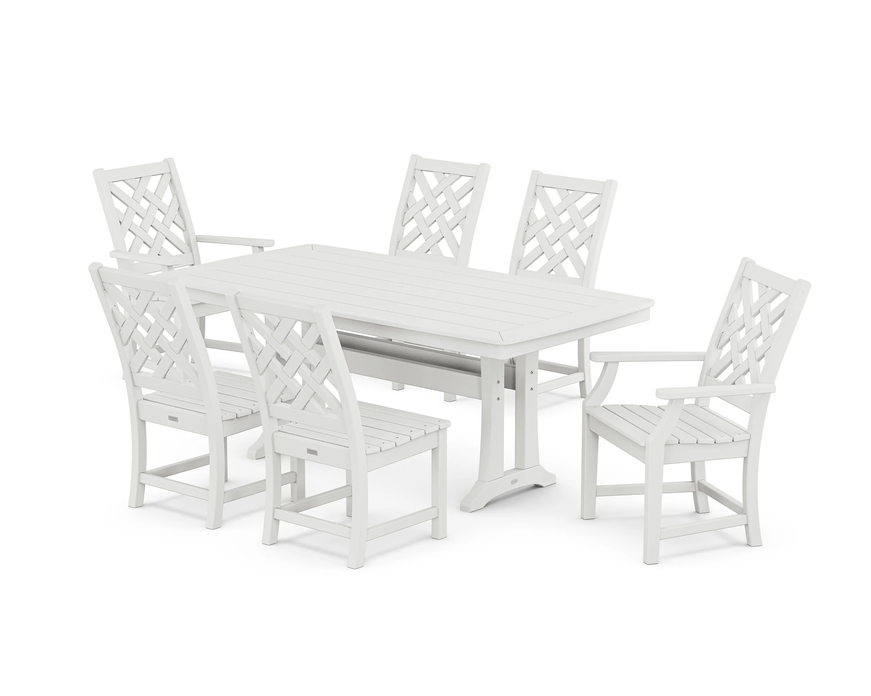 Wovendale 7-Piece Dining Set with Trestle Legs - Image 7