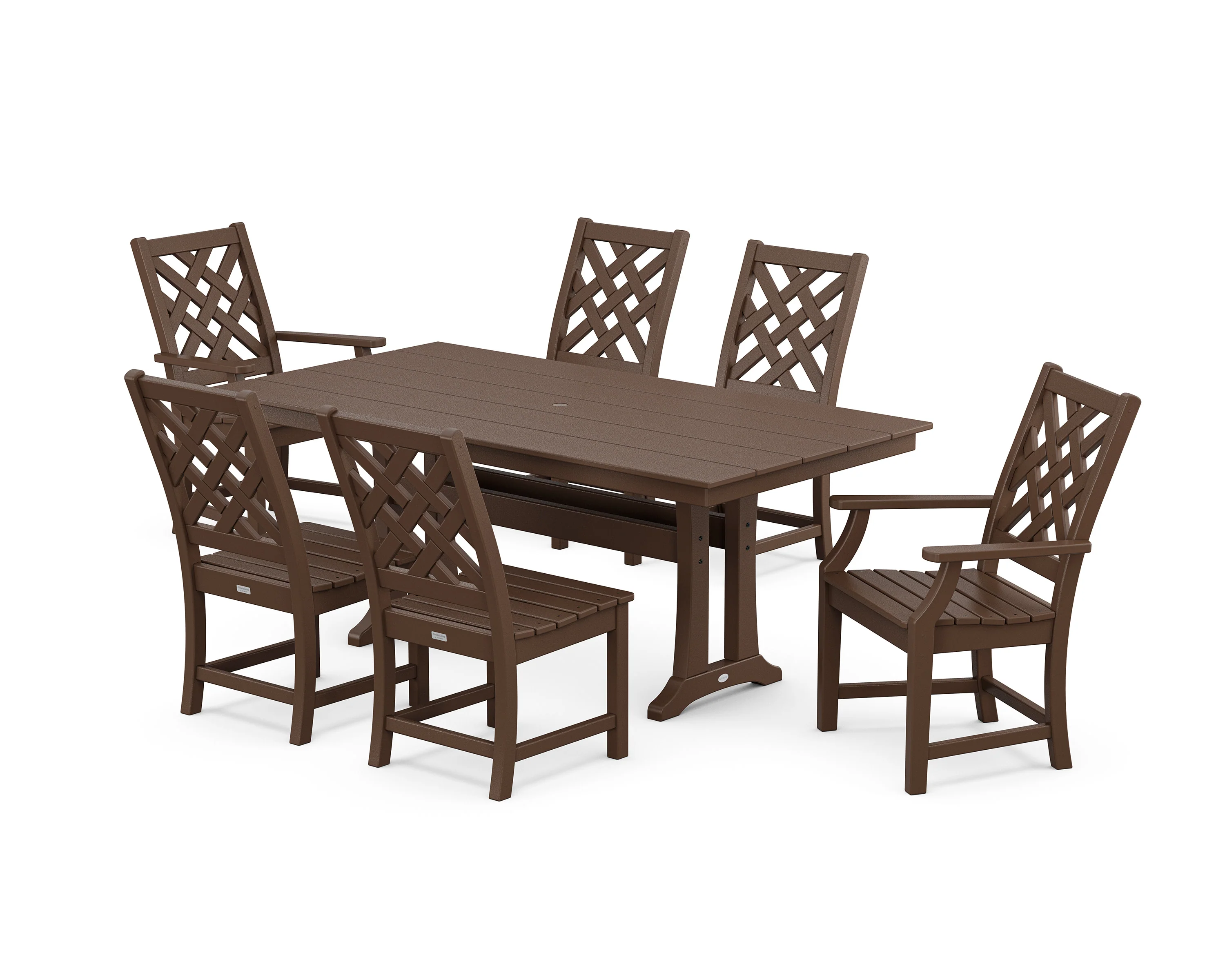 Wovendale 7-Piece Farmhouse Dining Set with Trestle Legs - Image 4