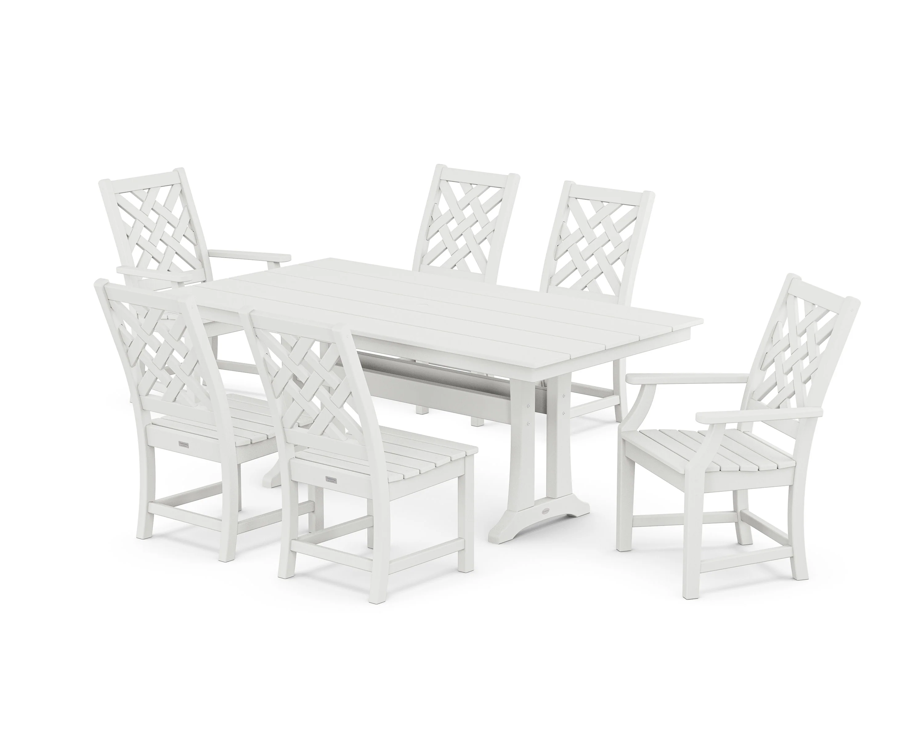 Wovendale 7-Piece Farmhouse Dining Set with Trestle Legs - Image 5